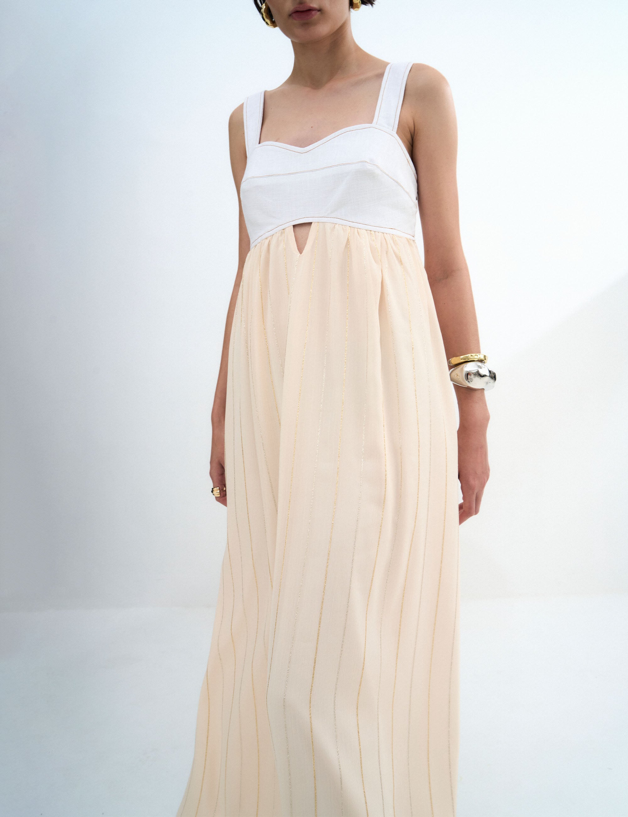 Vestido Celina Chiffon Marfim