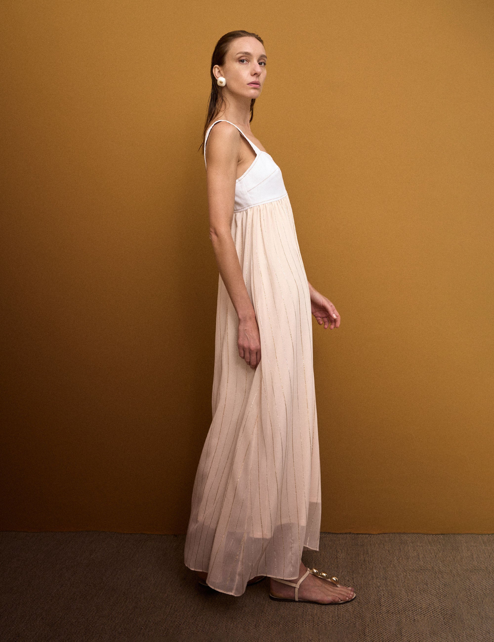 Vestido Celina Chiffon Marfim