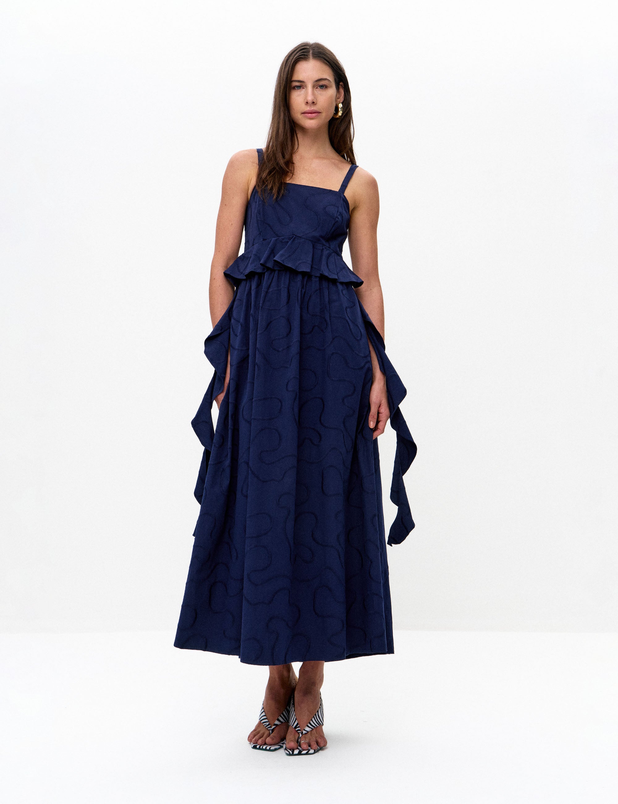 Vestido Dalila Tricoline Marinho