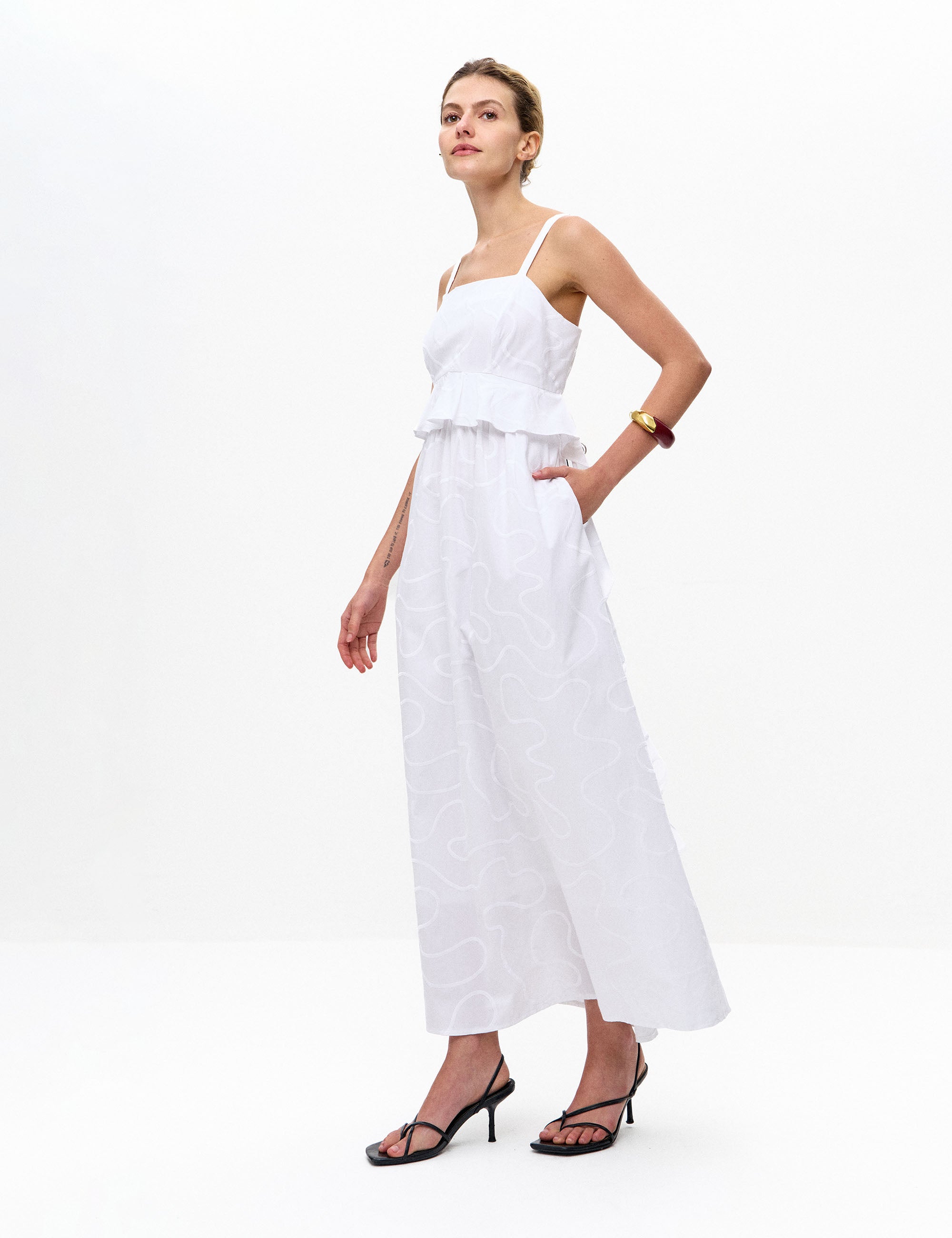 Vestido Dalila Tricoline Off White