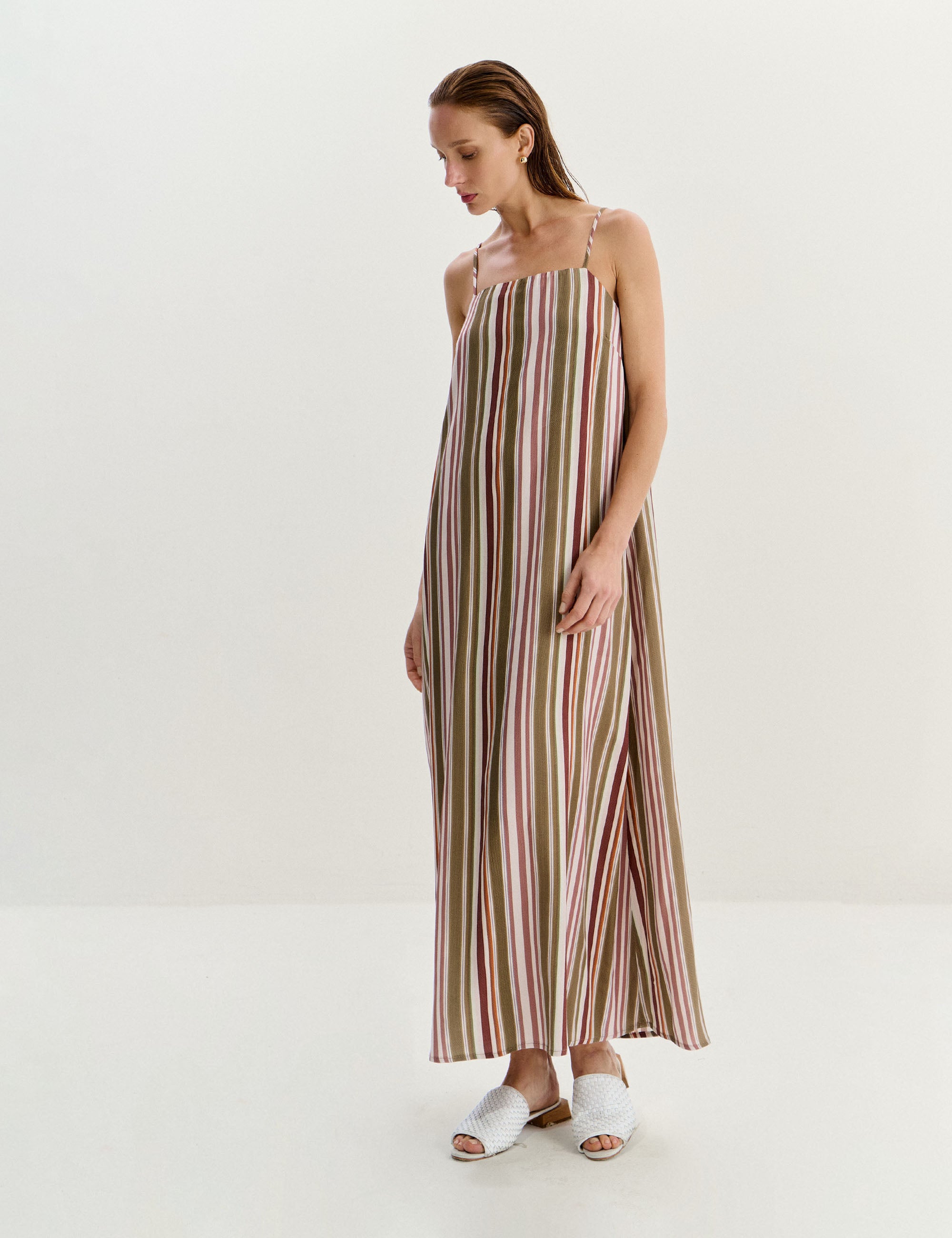 Vestido Eliana Listra Caramelo