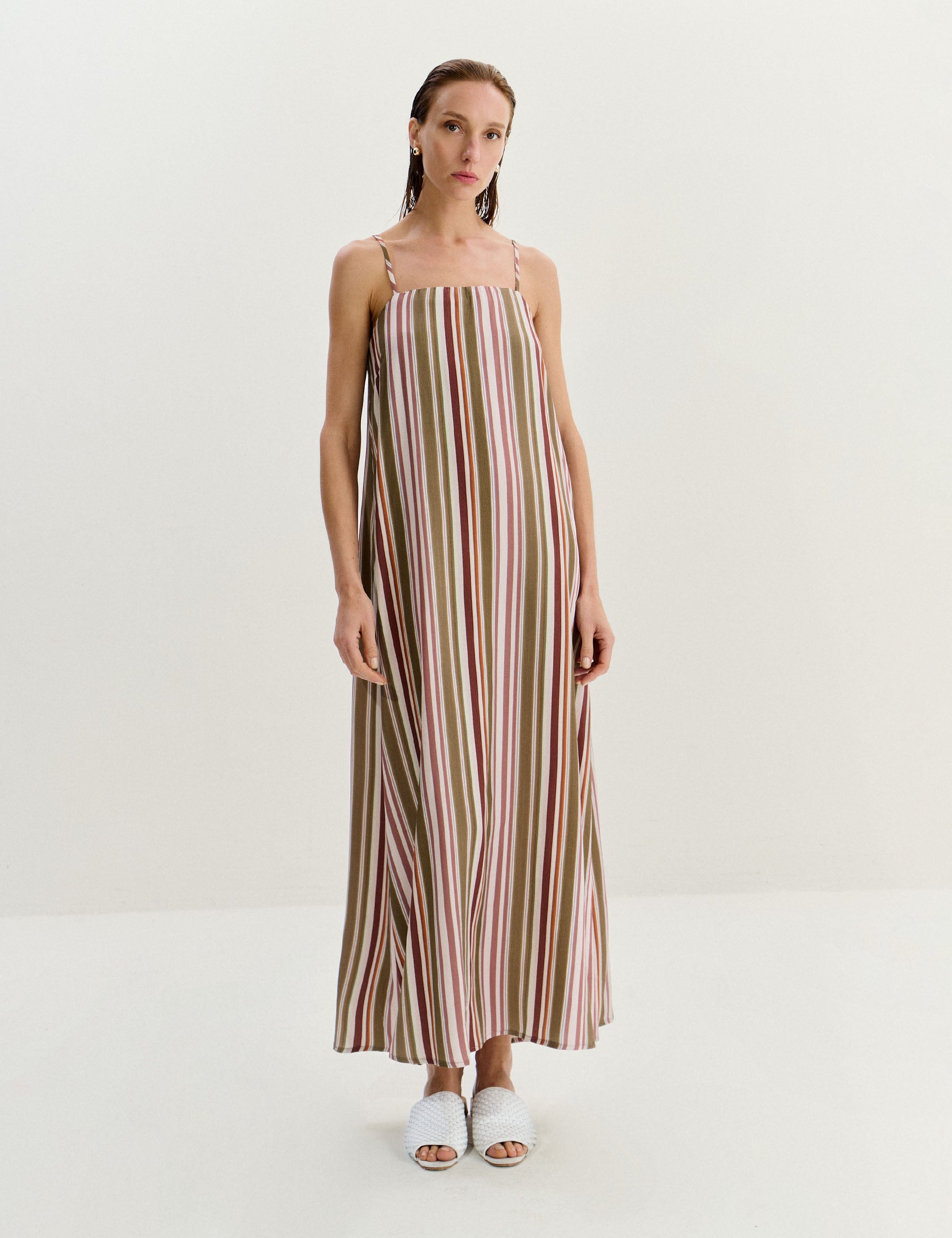 Vestido Eliana Listra Caramelo