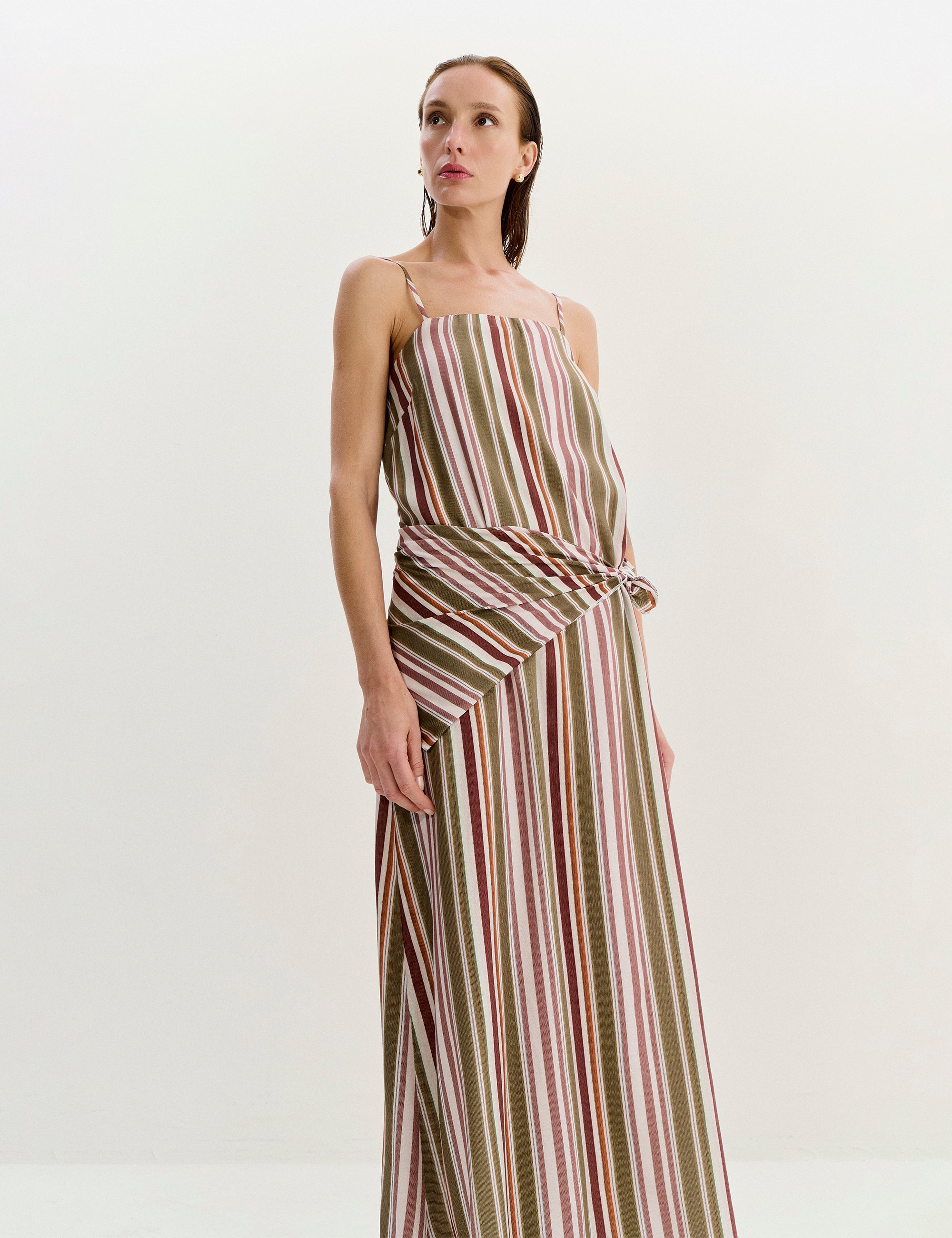 Vestido Eliana Listra Caramelo