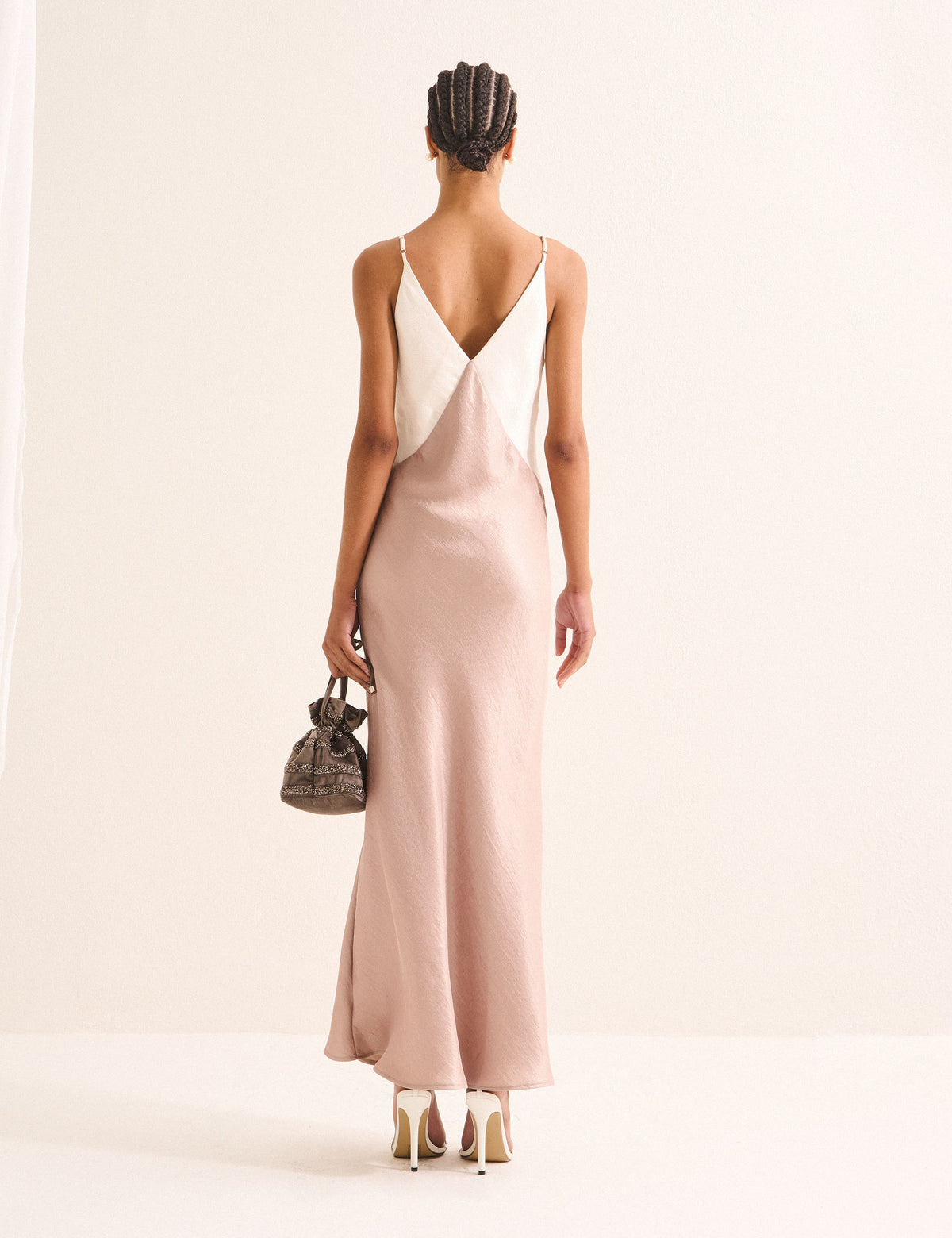 Vestido Estela Shantury Perola/Gold