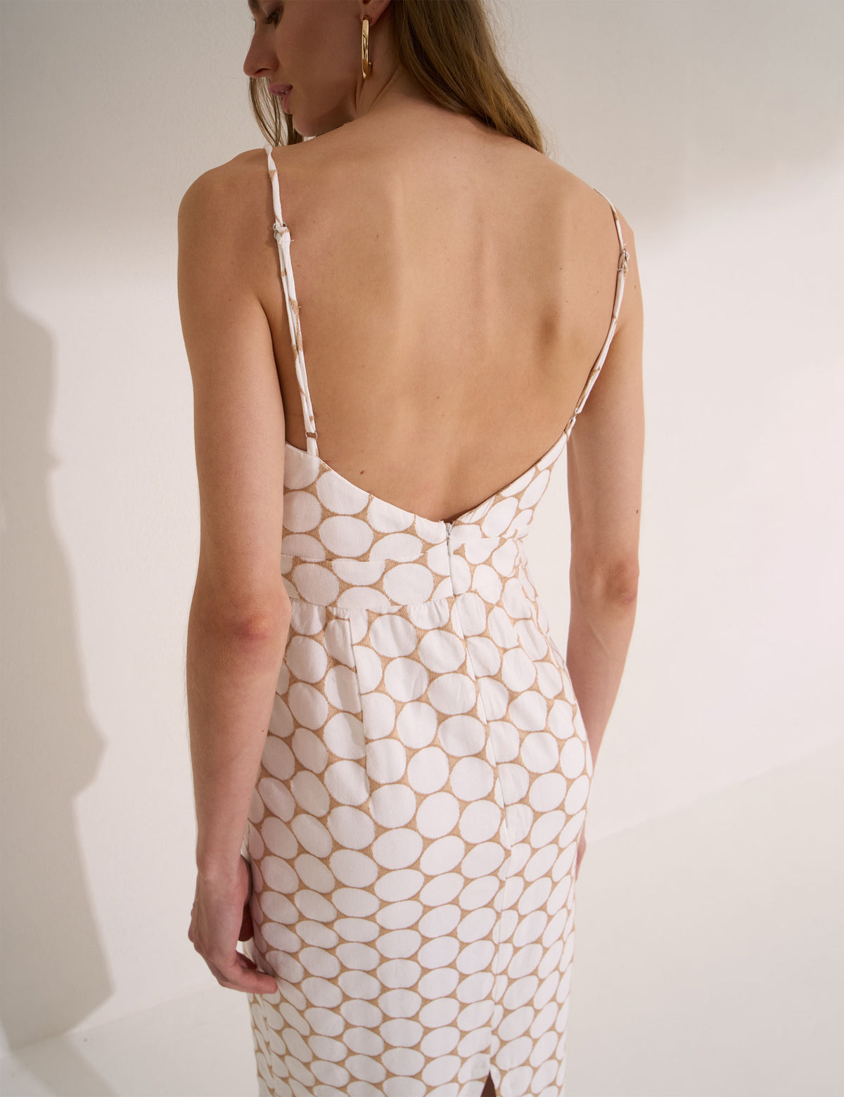 Vestido Fiore Poá Off White