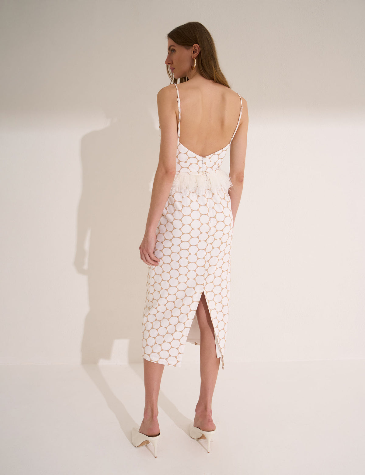 Vestido Fiore Poá Off White