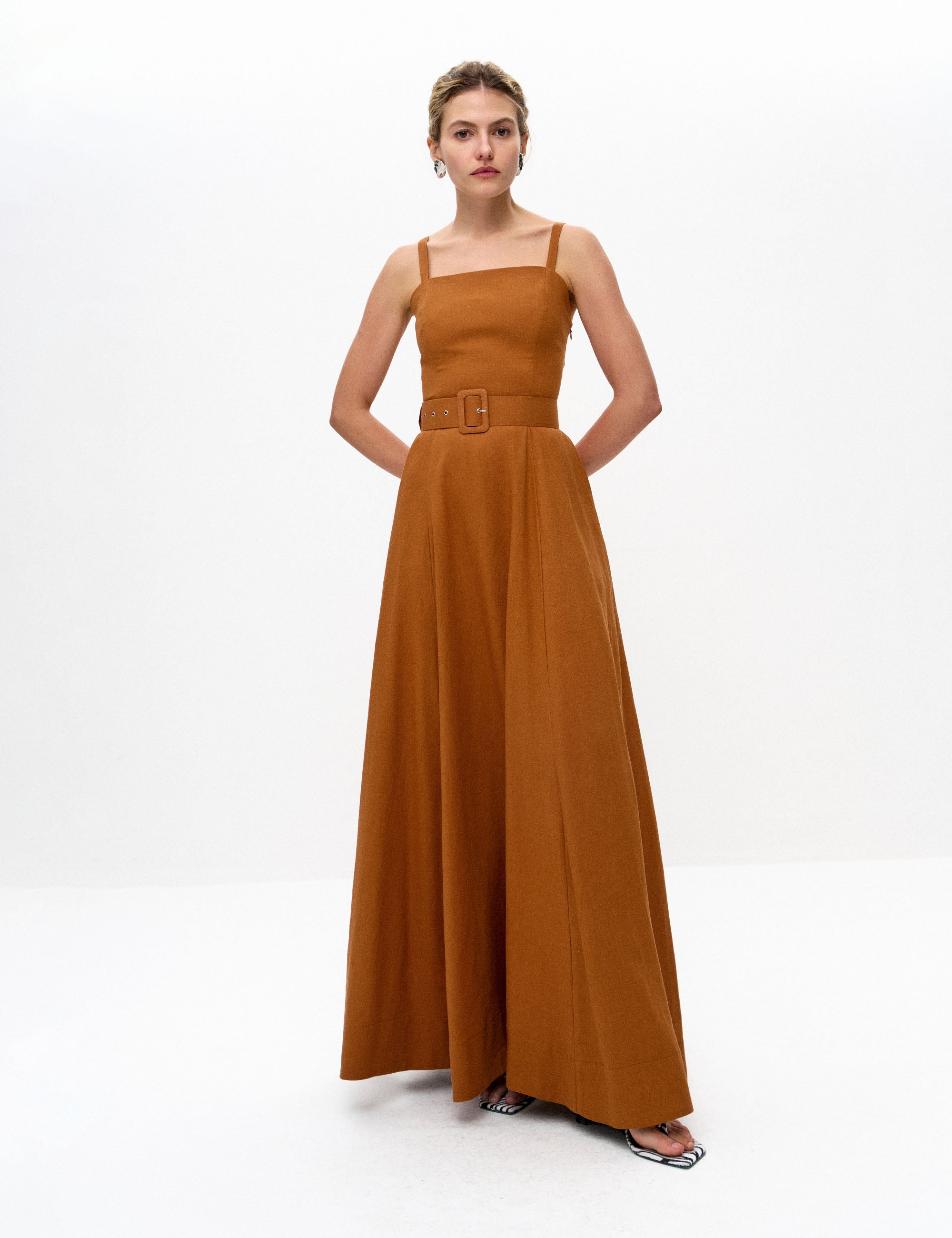 Vestido Florence Viscolinho Amêndoa