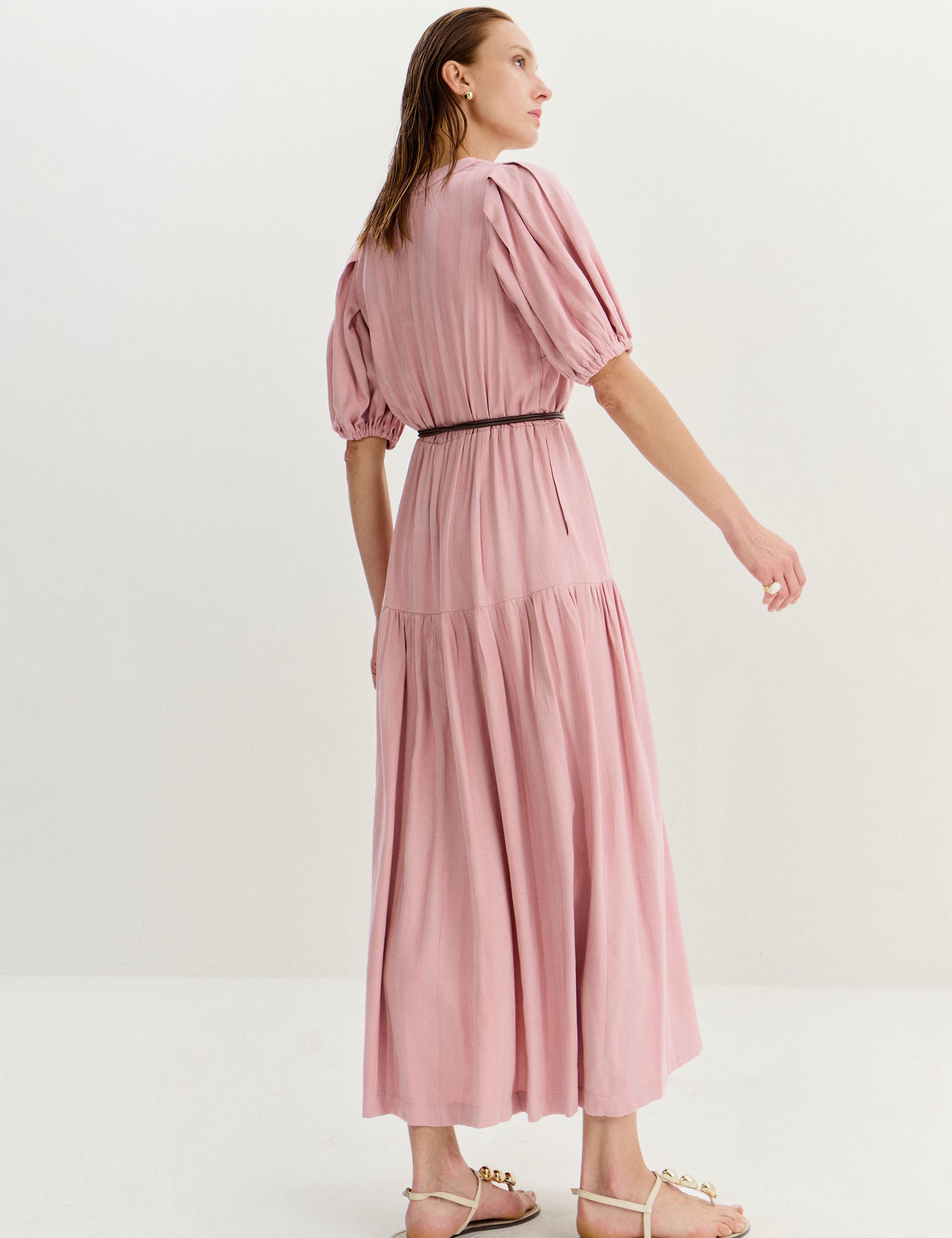 Vestido Jasmin Algodão Rosa