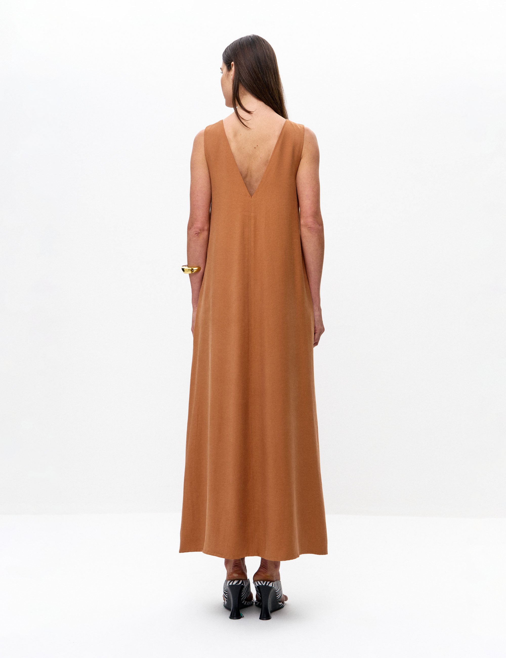 Vestido Julia Viscose Amendoa