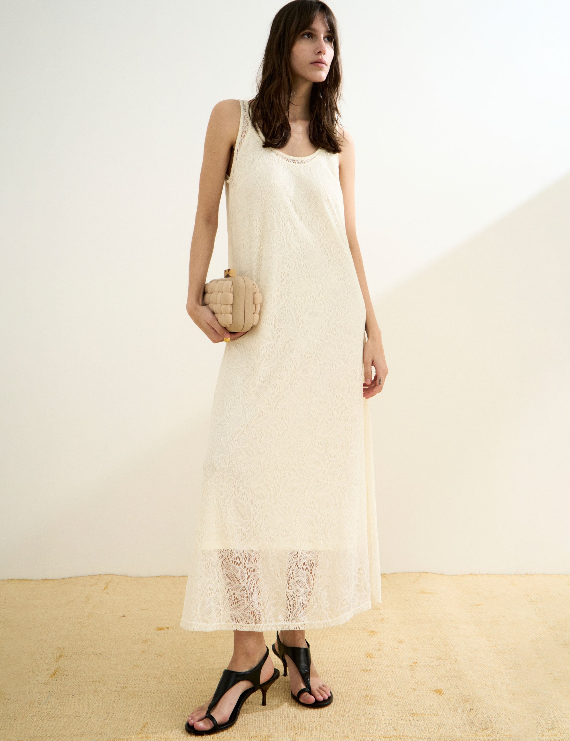 Vestido Julie Renda Off White