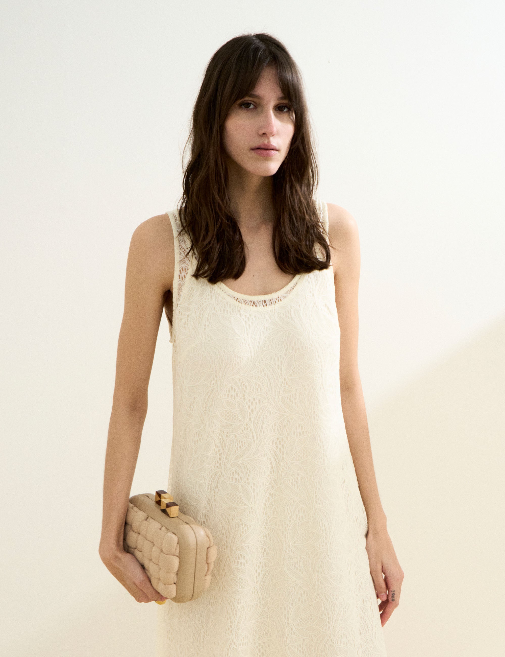 Vestido Julie Renda Off White