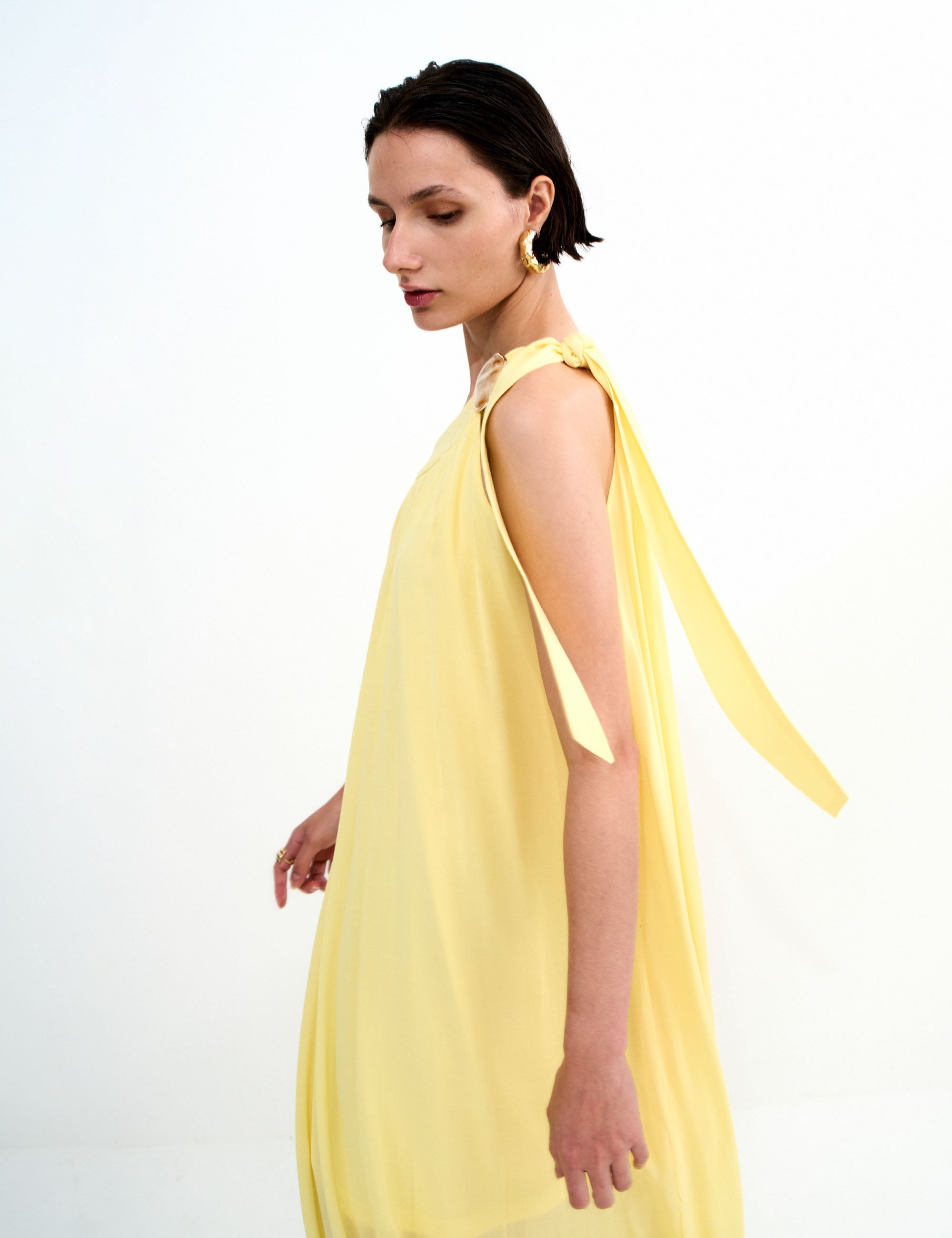 Vestido Kiara Musseline Amarelo
