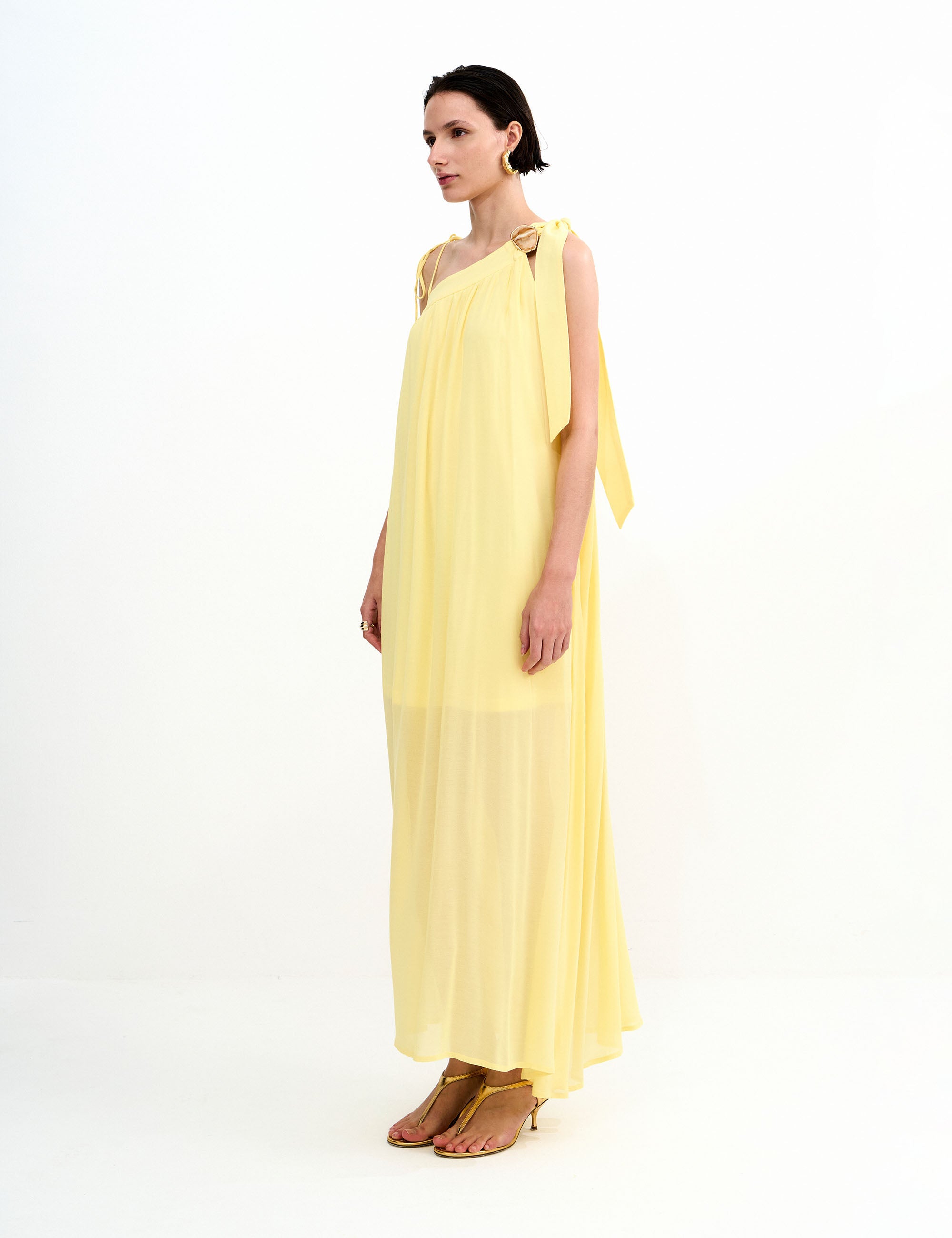 Vestido Kiara Musseline Amarelo