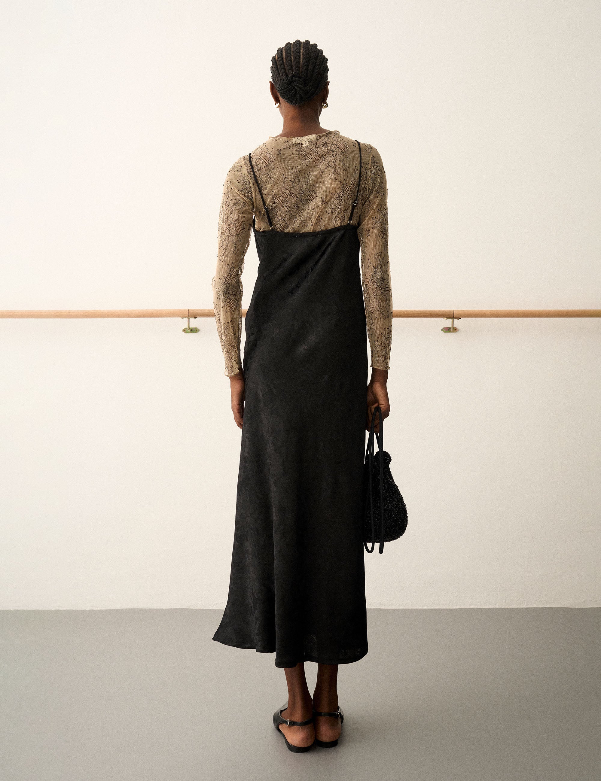 Vestido Lace Jacquard Preto