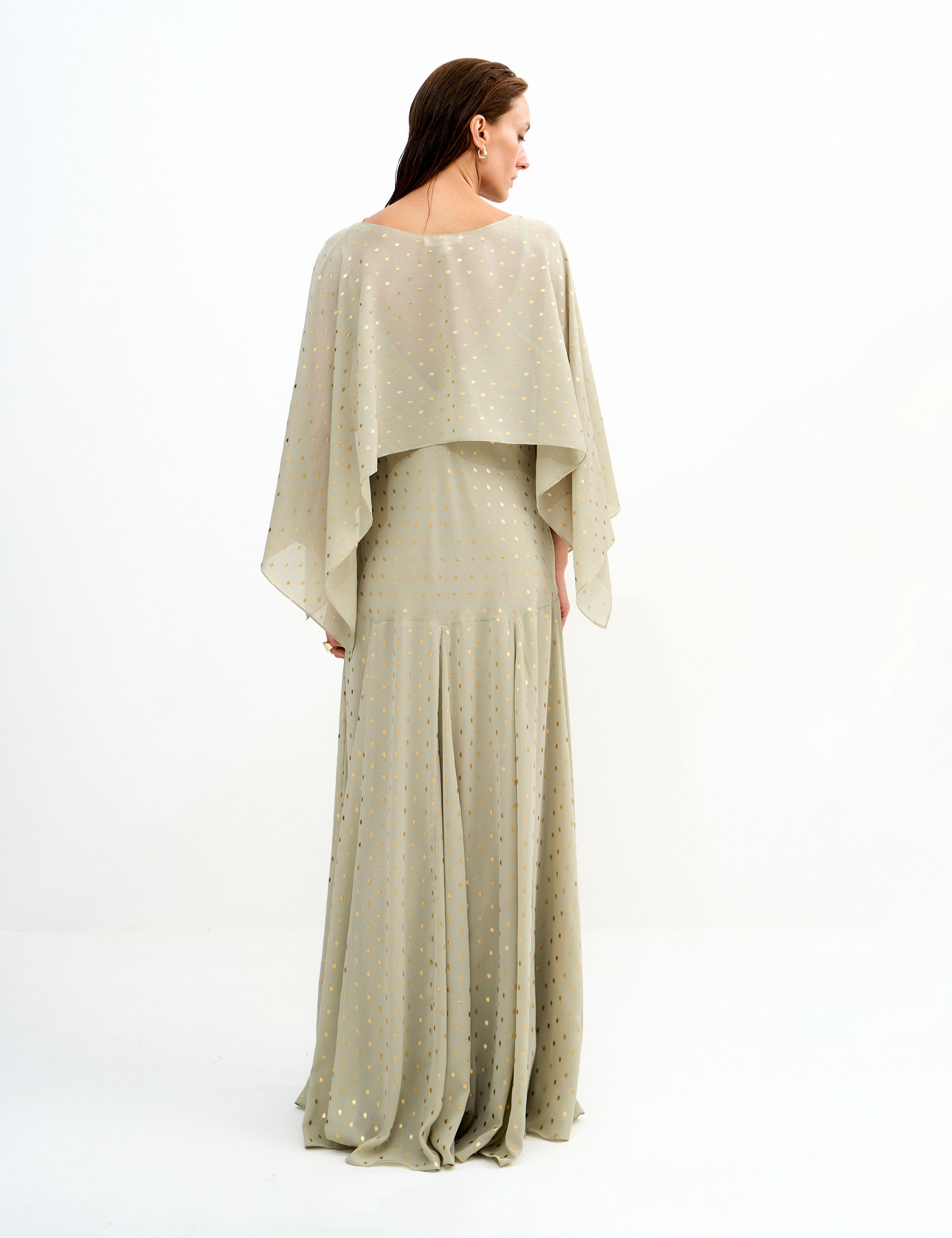 Vestido Lana Dots Verde