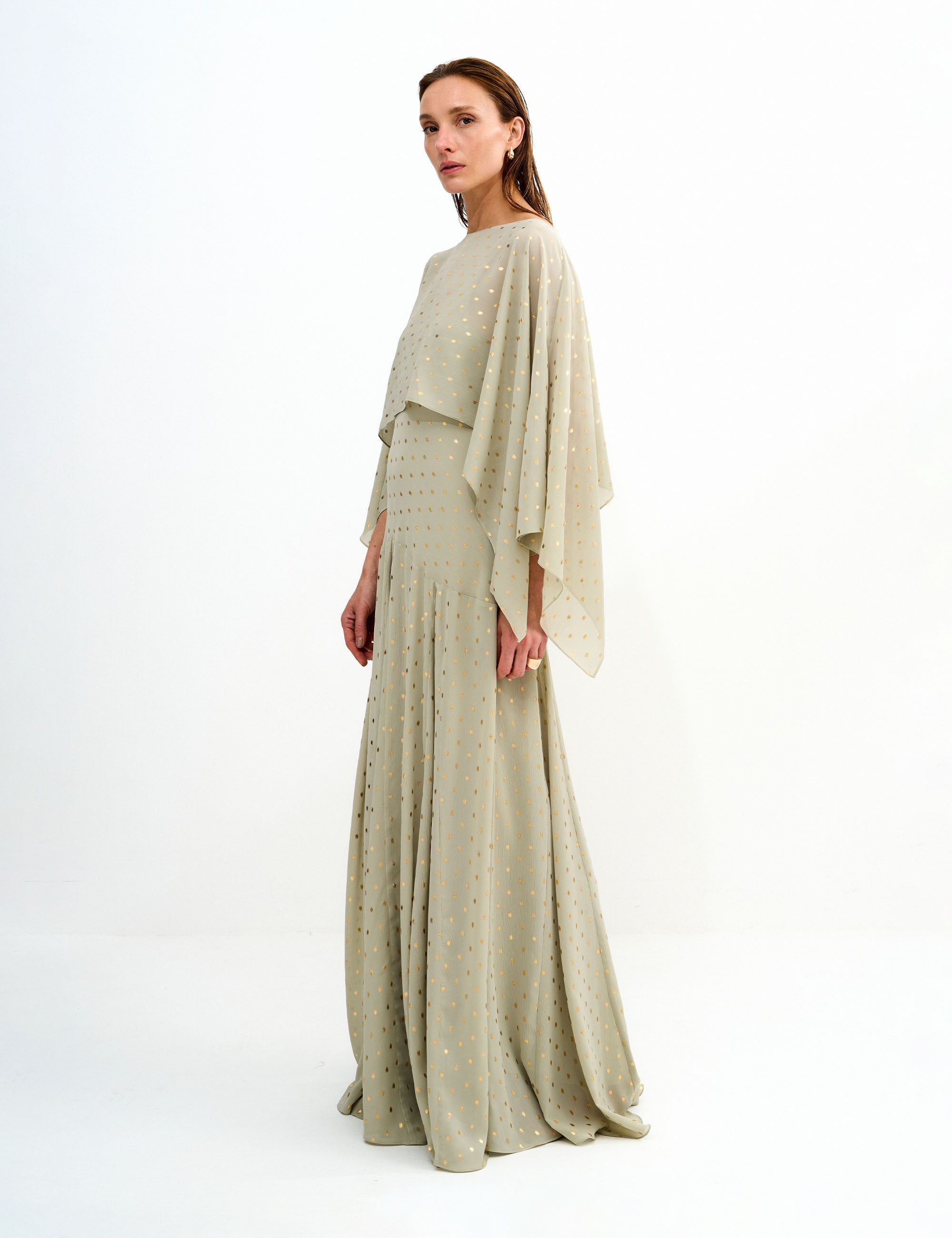 Vestido Lana Dots Verde