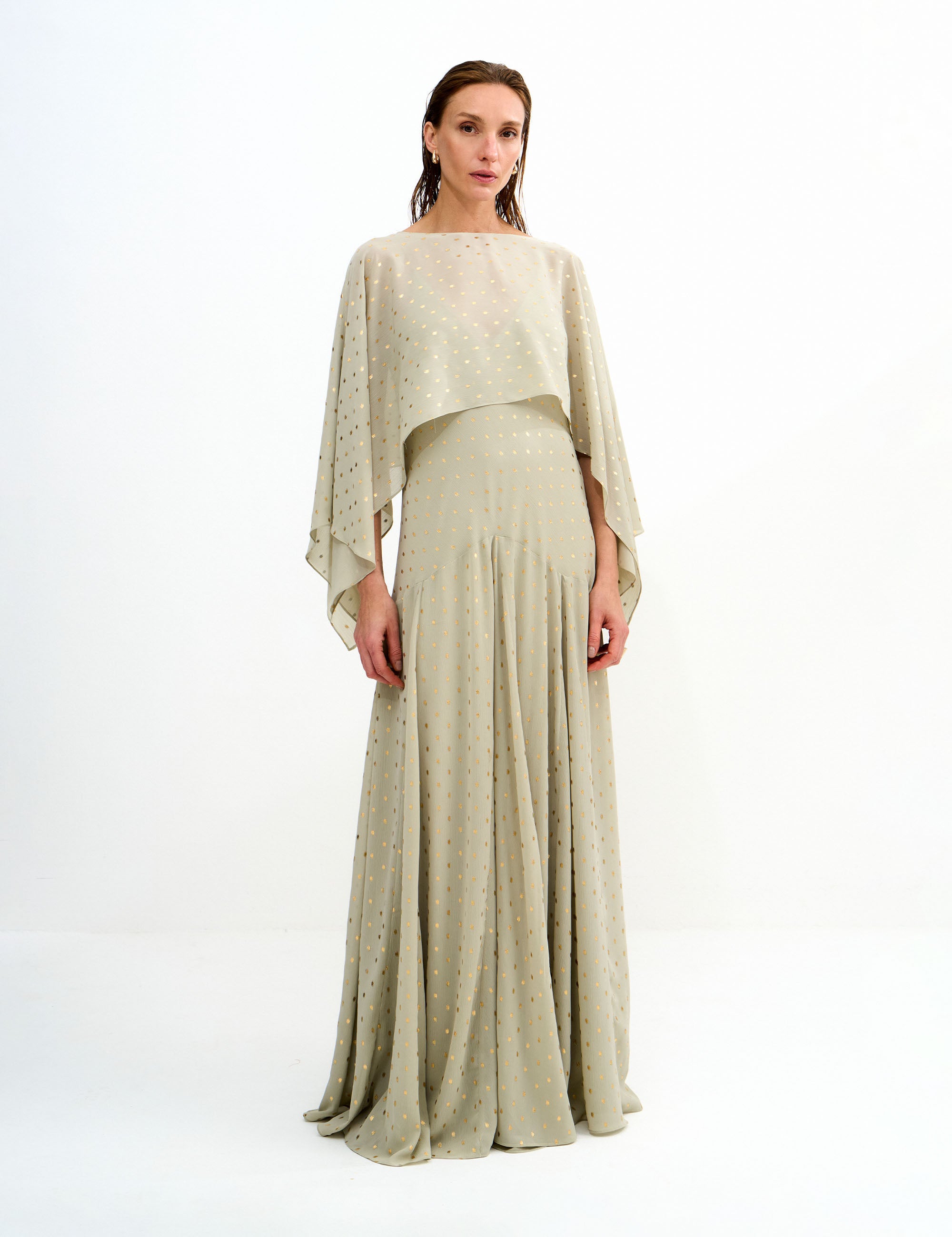 Vestido Lana Dots Verde
