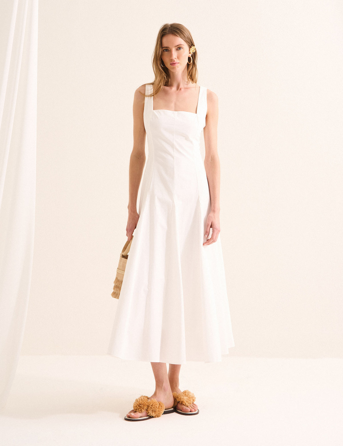 Vestido Layla Tricoline Off White