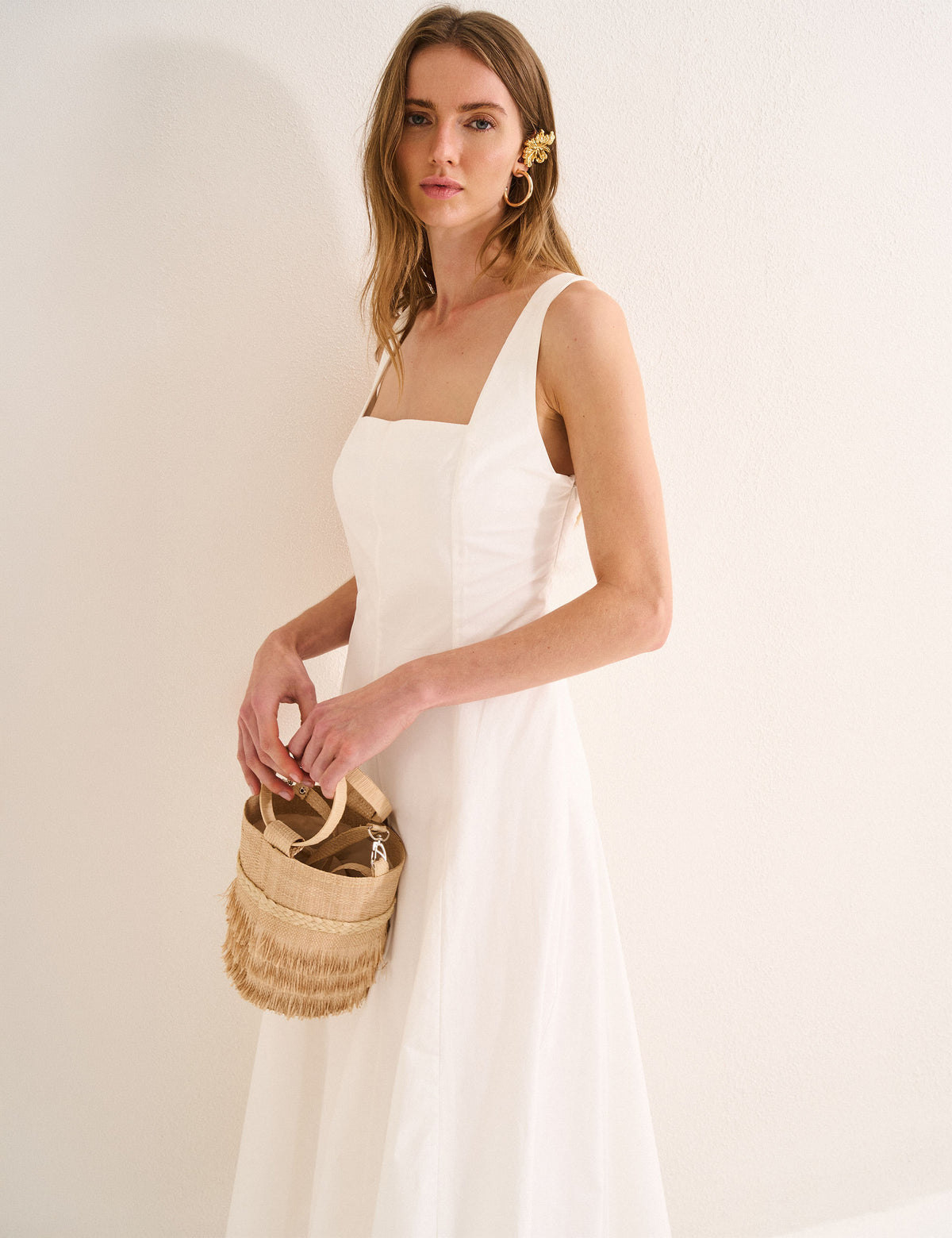 Vestido Layla Tricoline Off White