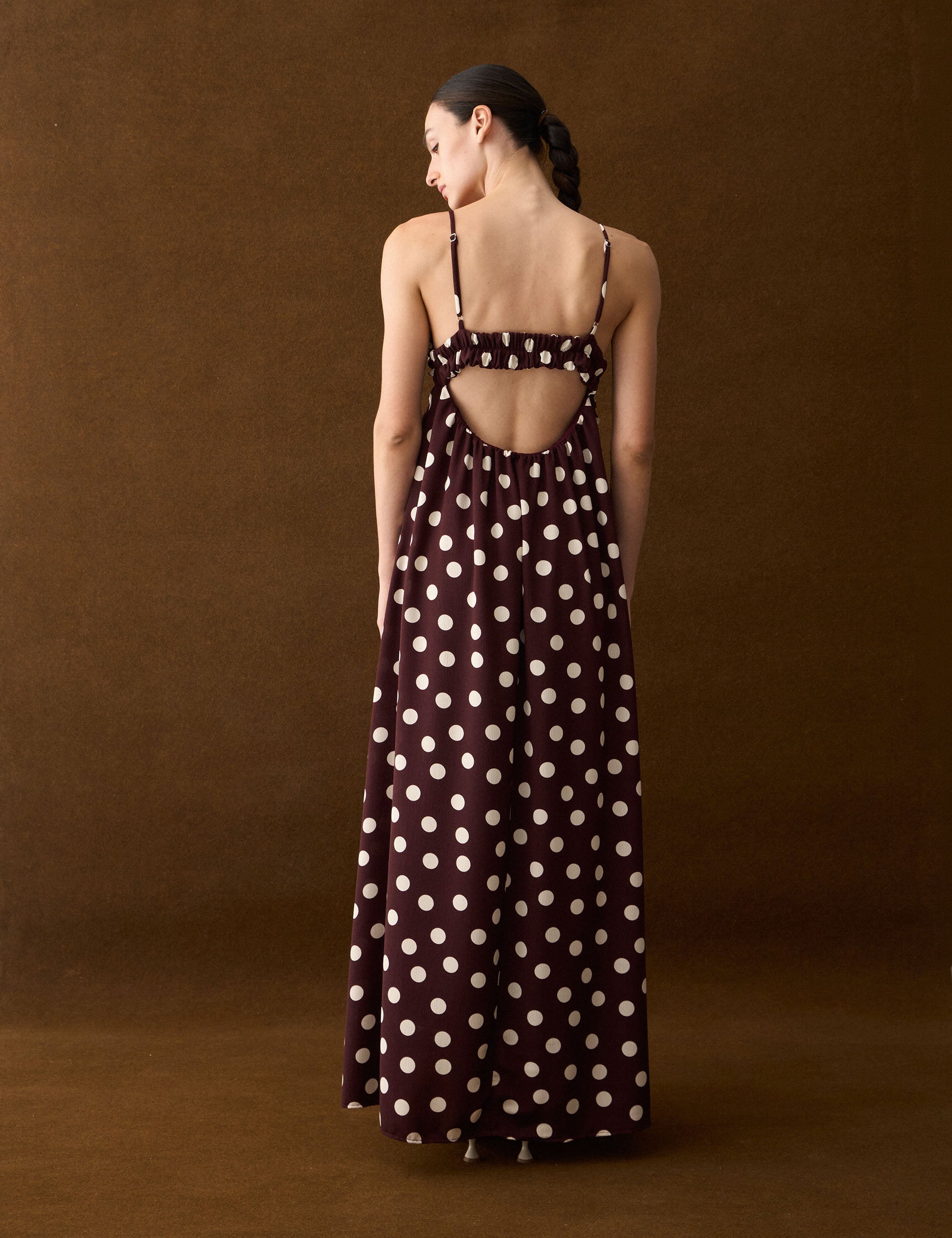 Vestido Lissa Poá Beringela