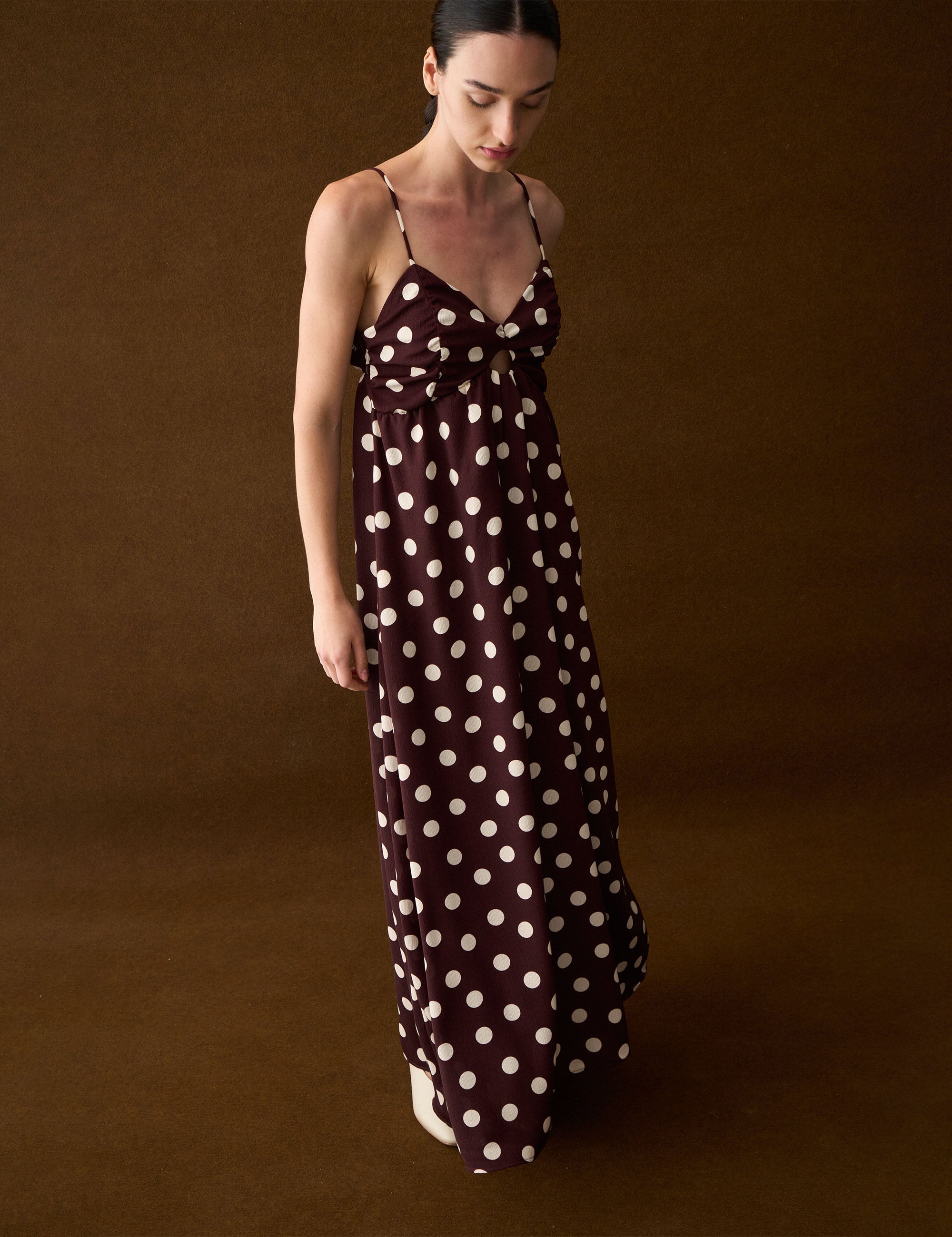 Vestido Lissa Poá Beringela