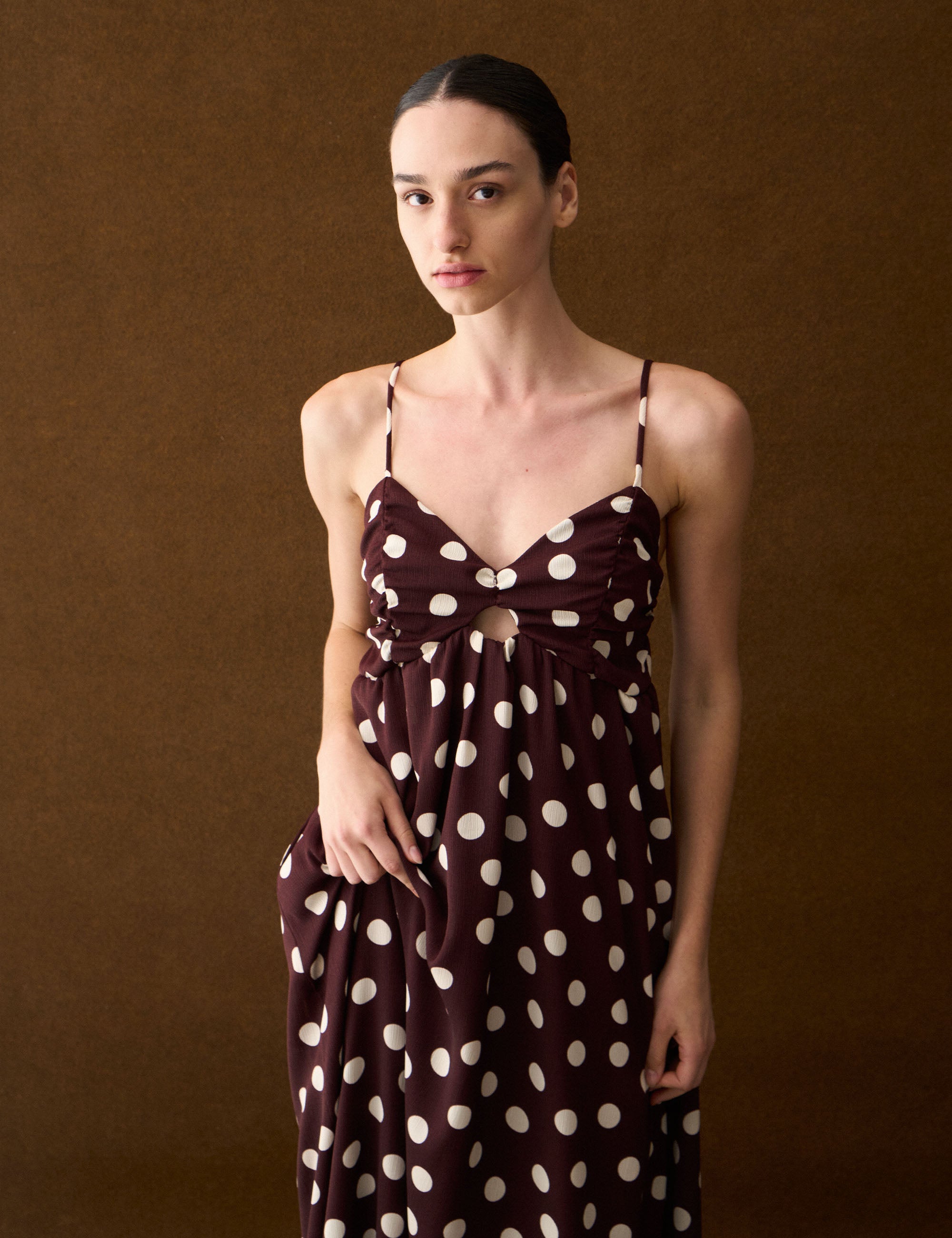 Vestido Lissa Poá Beringela