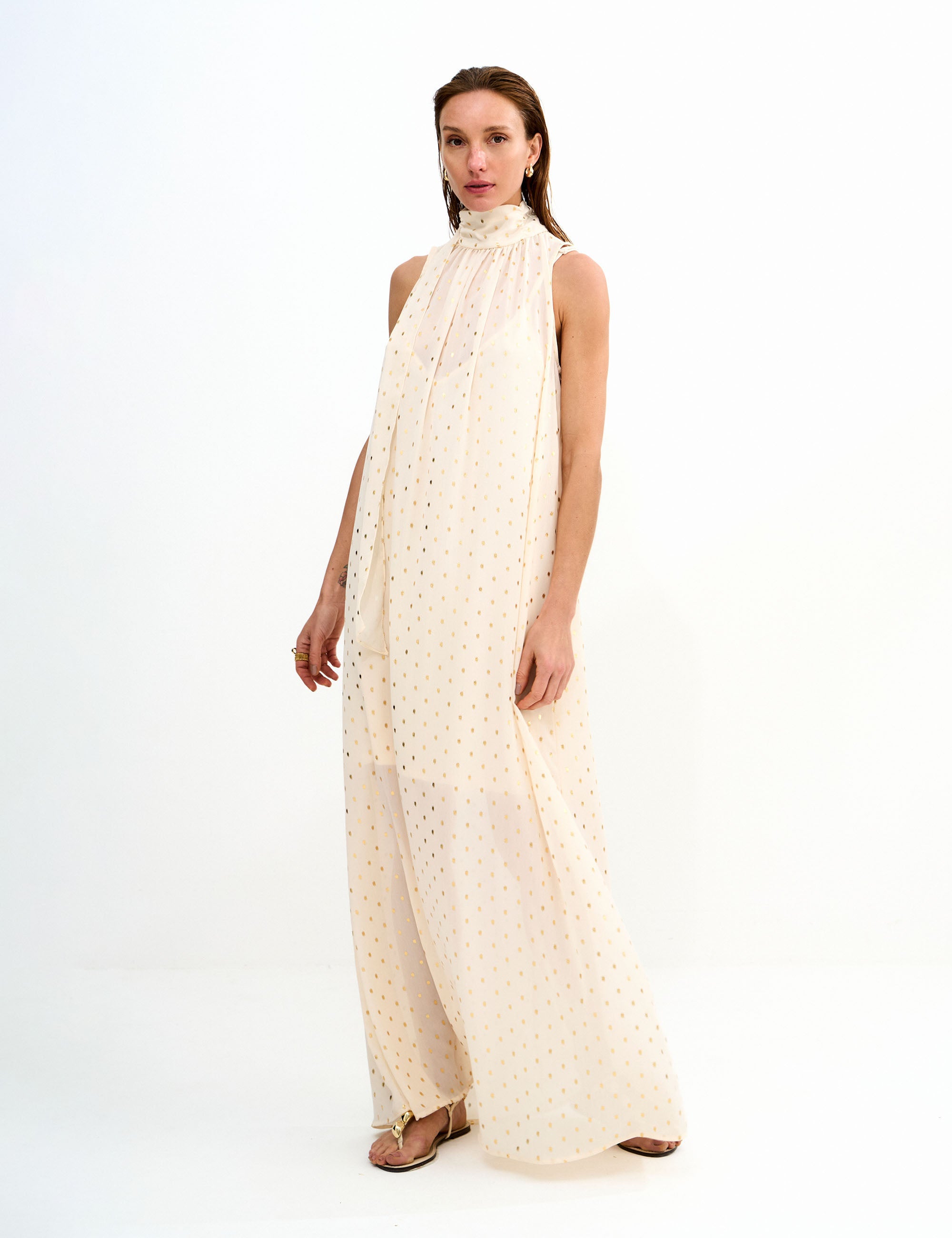 Vestido Livia Dots Marfim