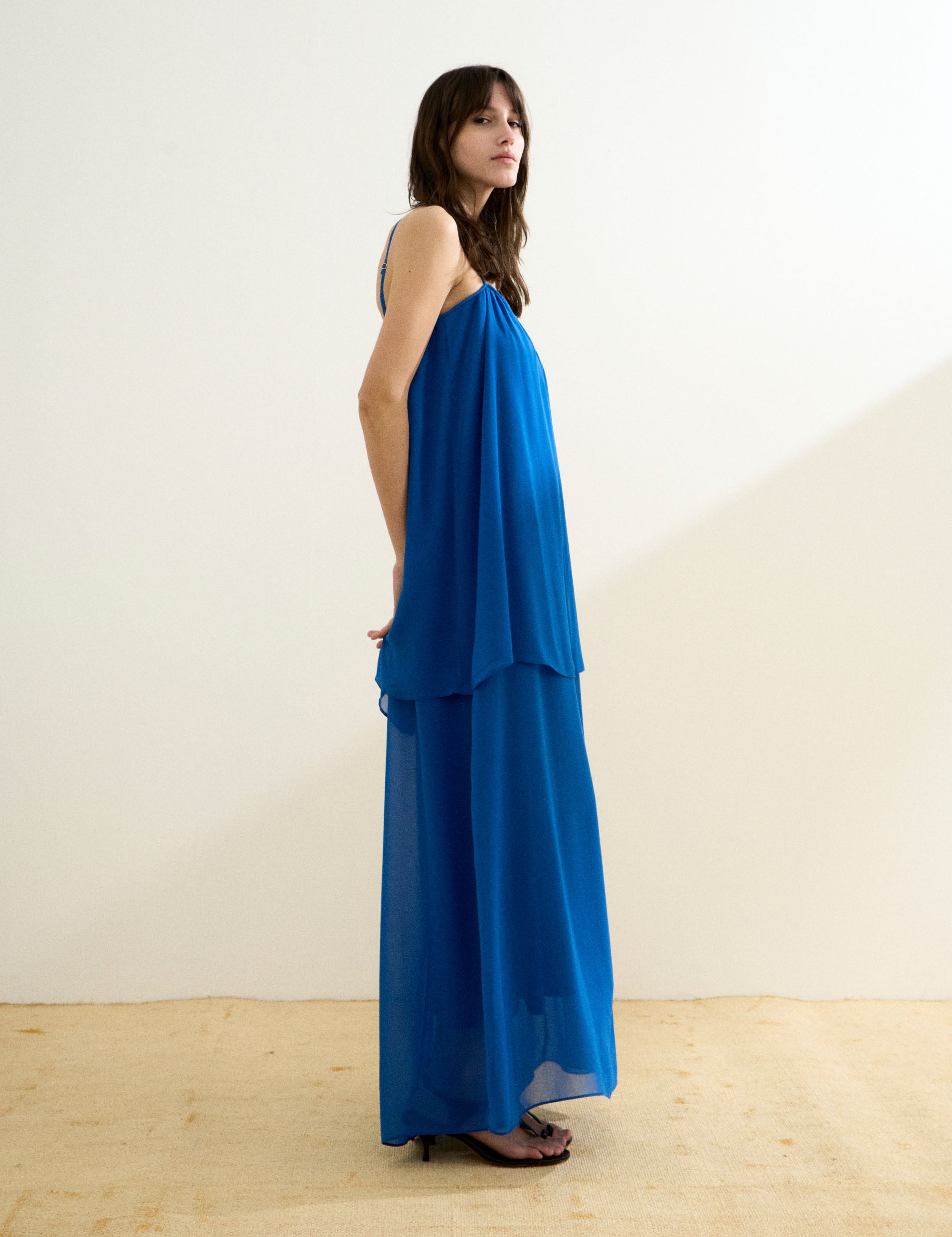 Vestido Lory Chifon Azul