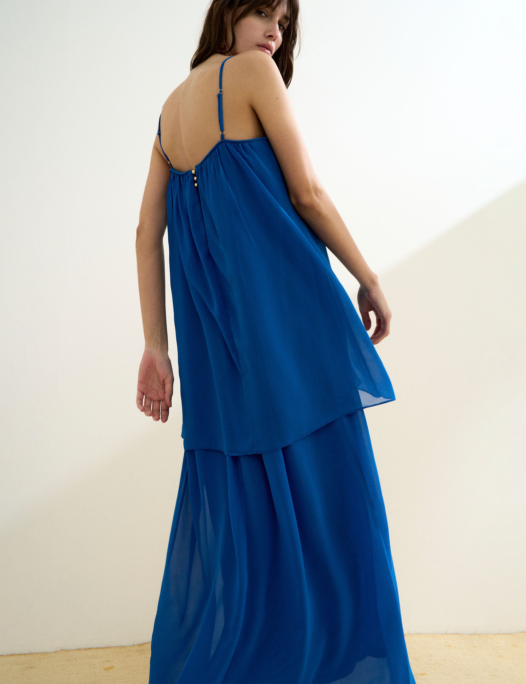Vestido Lory Chifon Azul | Nanaminze