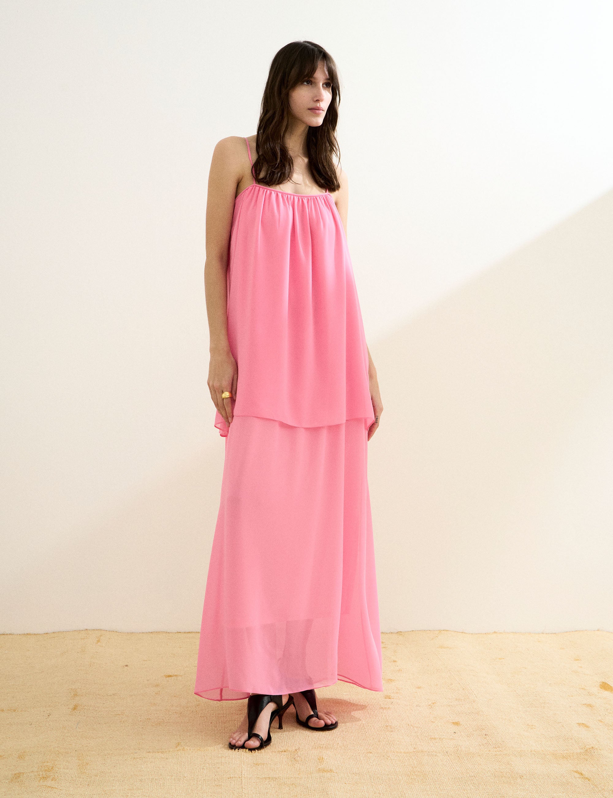 Vestido Lory Chifon Rosa
