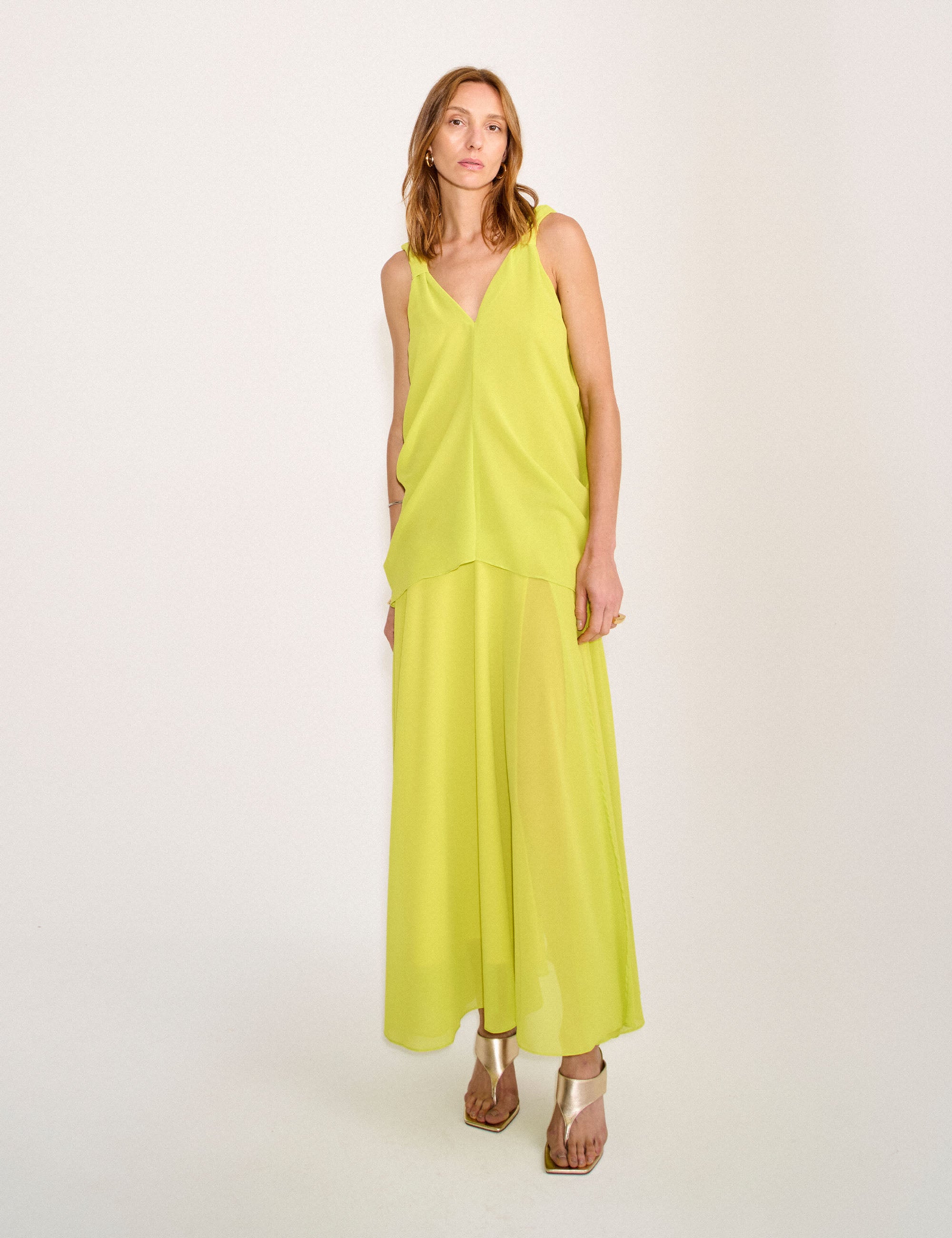 Vestido Luciana Musseline Amarelo
