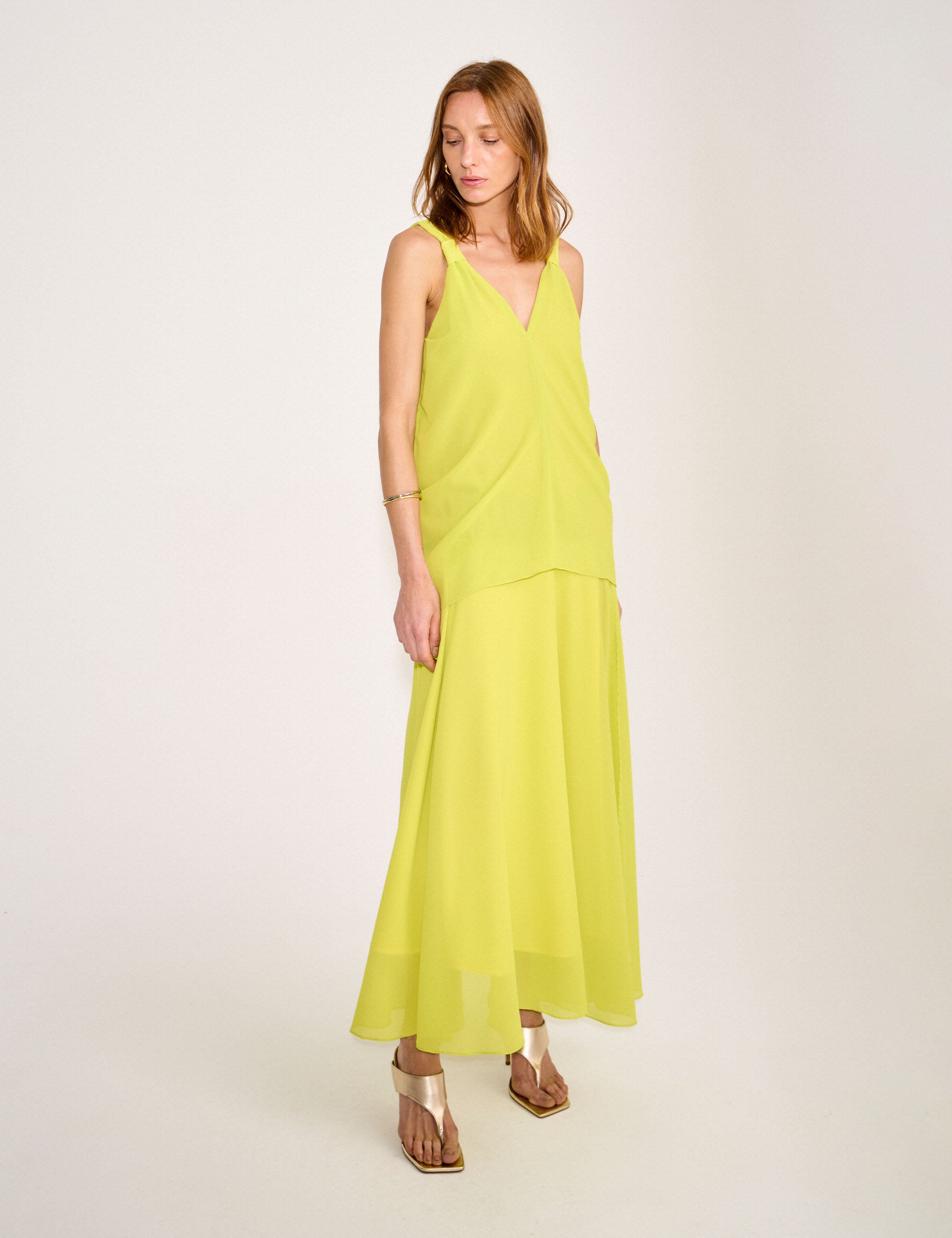 Vestido Luciana Musseline Amarelo