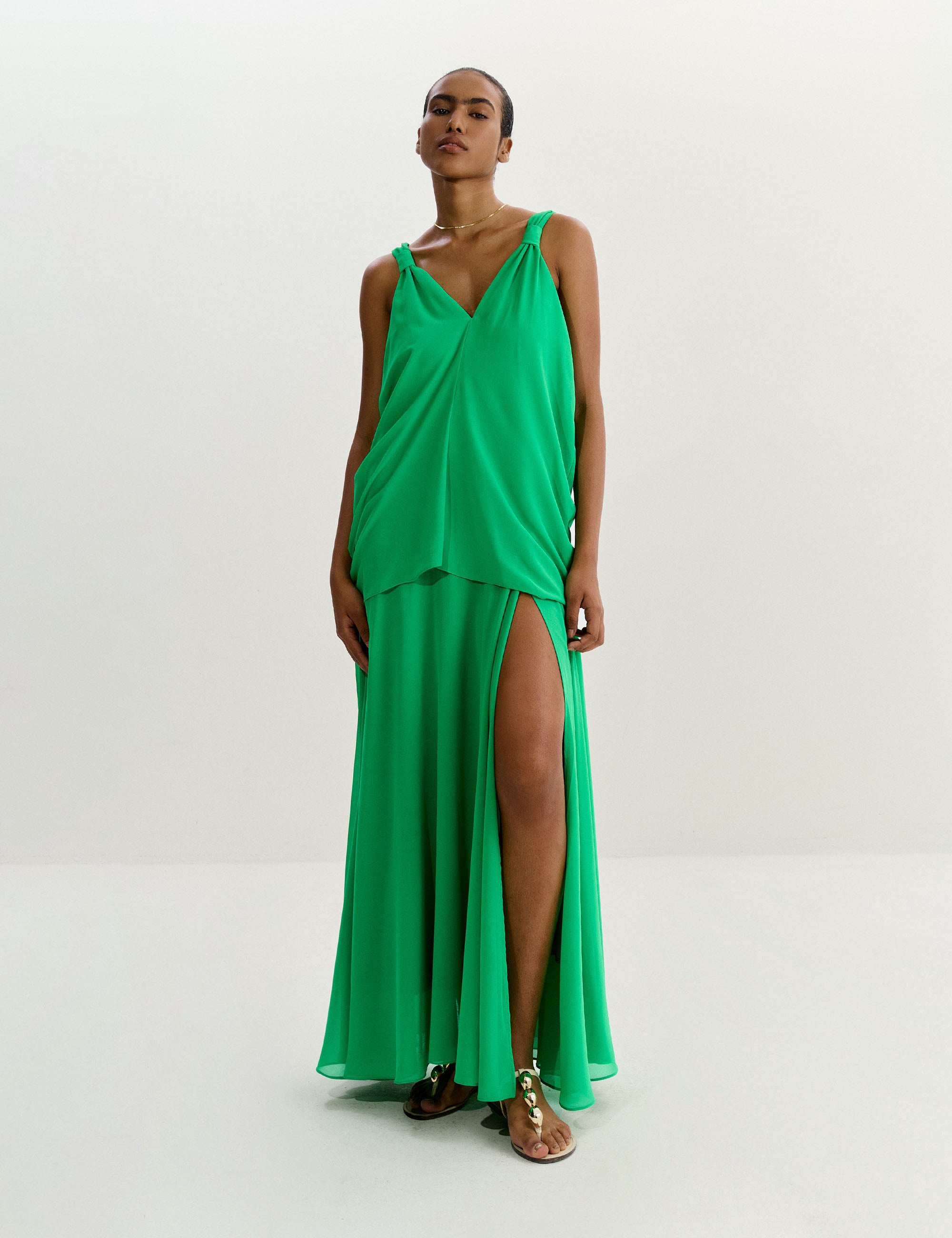 Vestido Luciana Musseline Verde