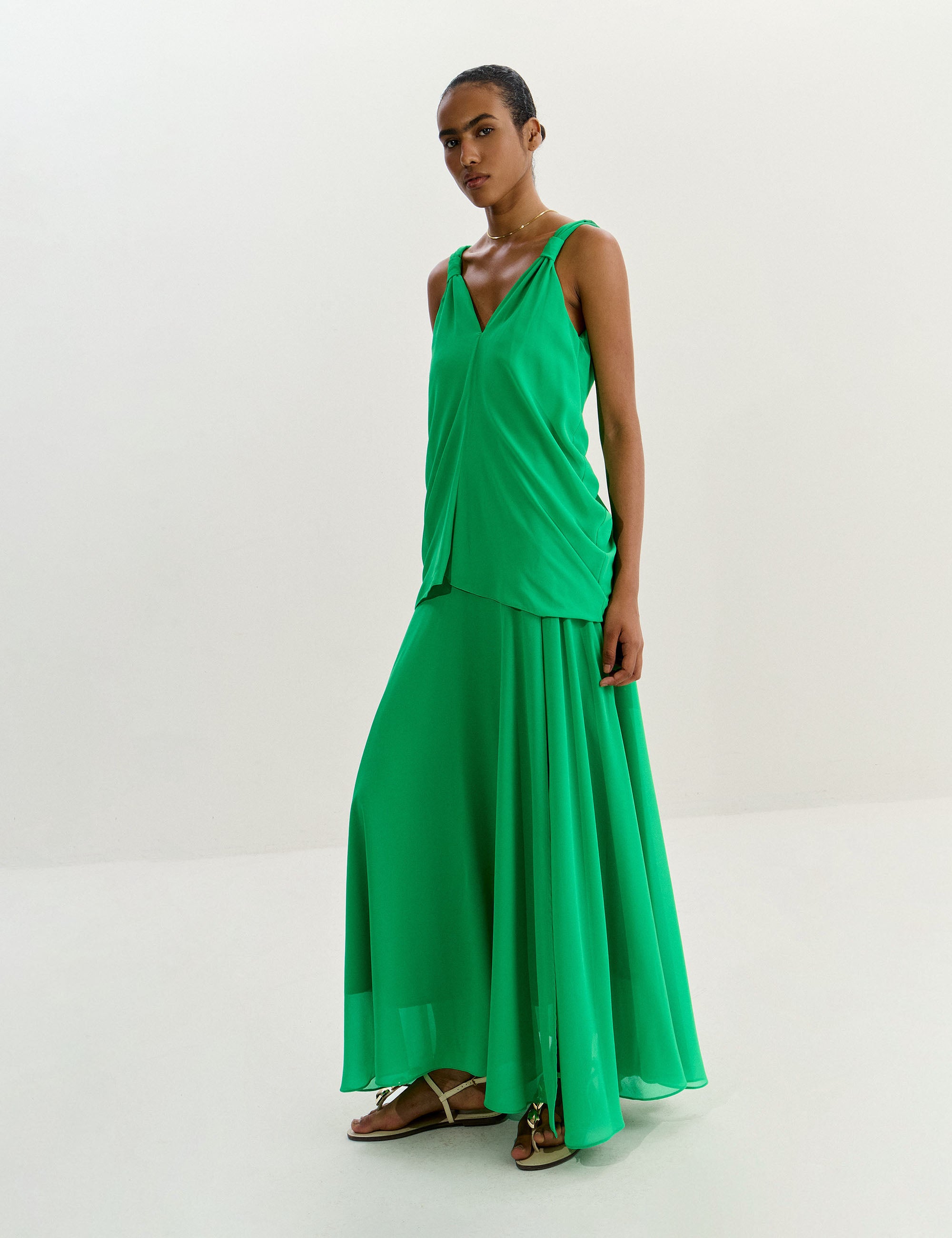 Vestido Luciana Musseline Verde