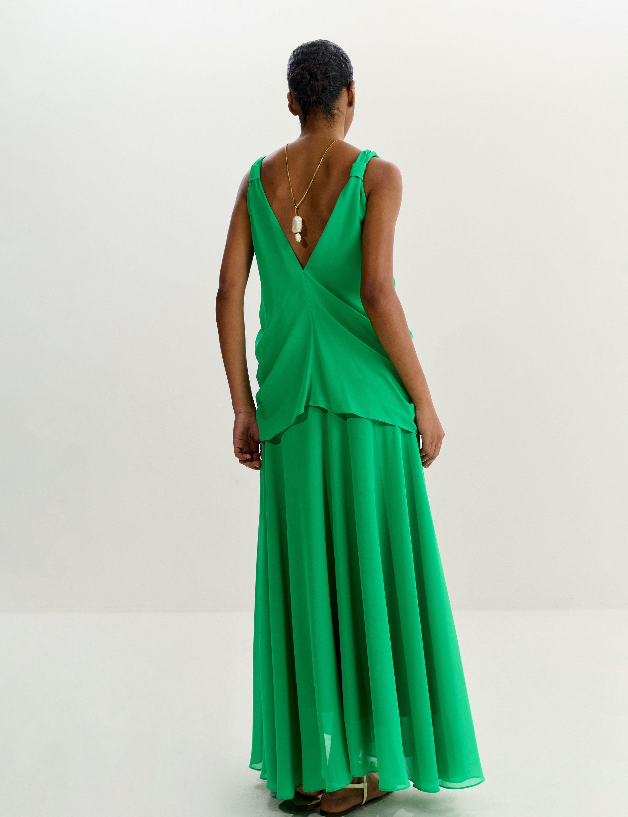 Vestido Luciana Musseline Verde