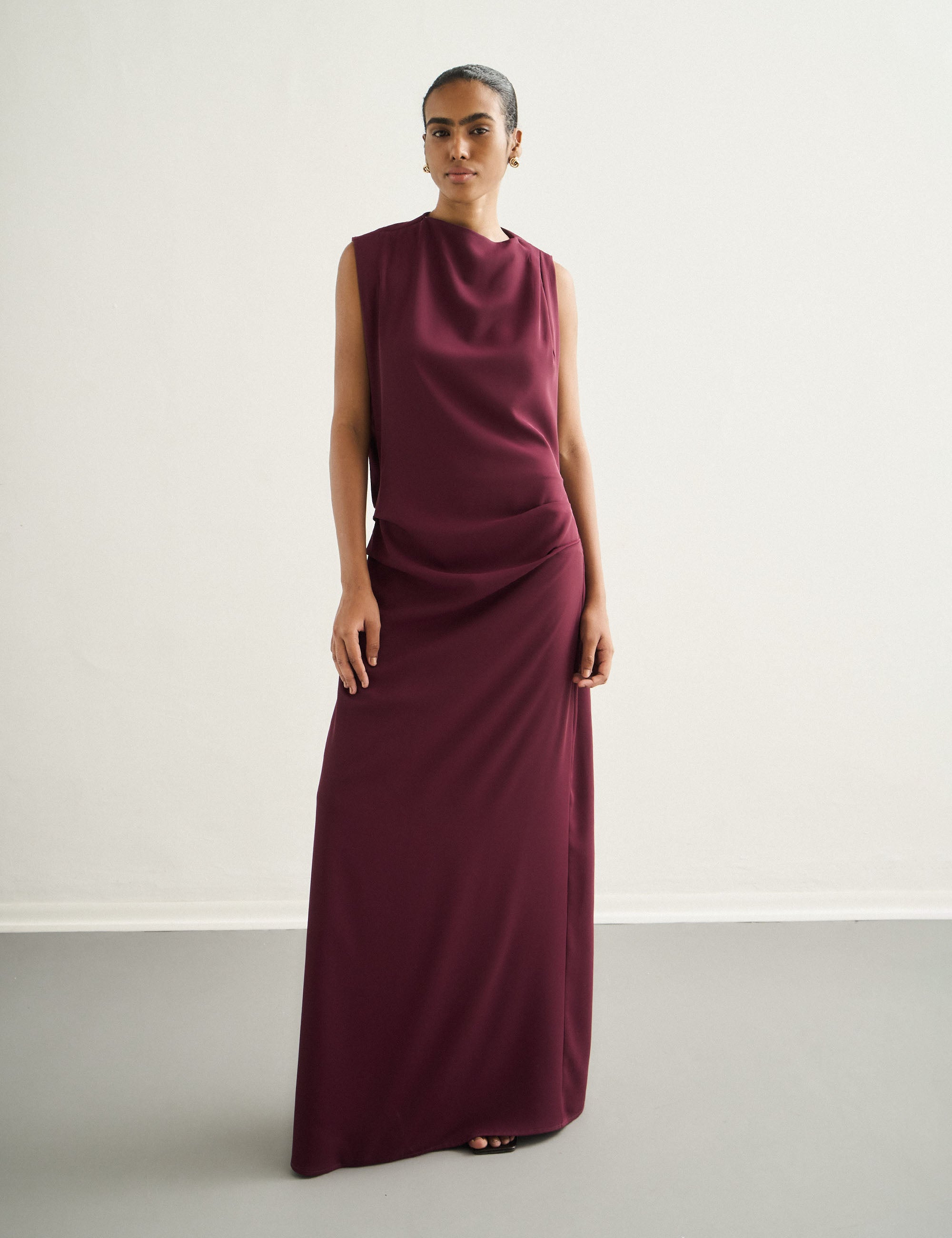 Vestido Lune Alfaiataria Bordeaux