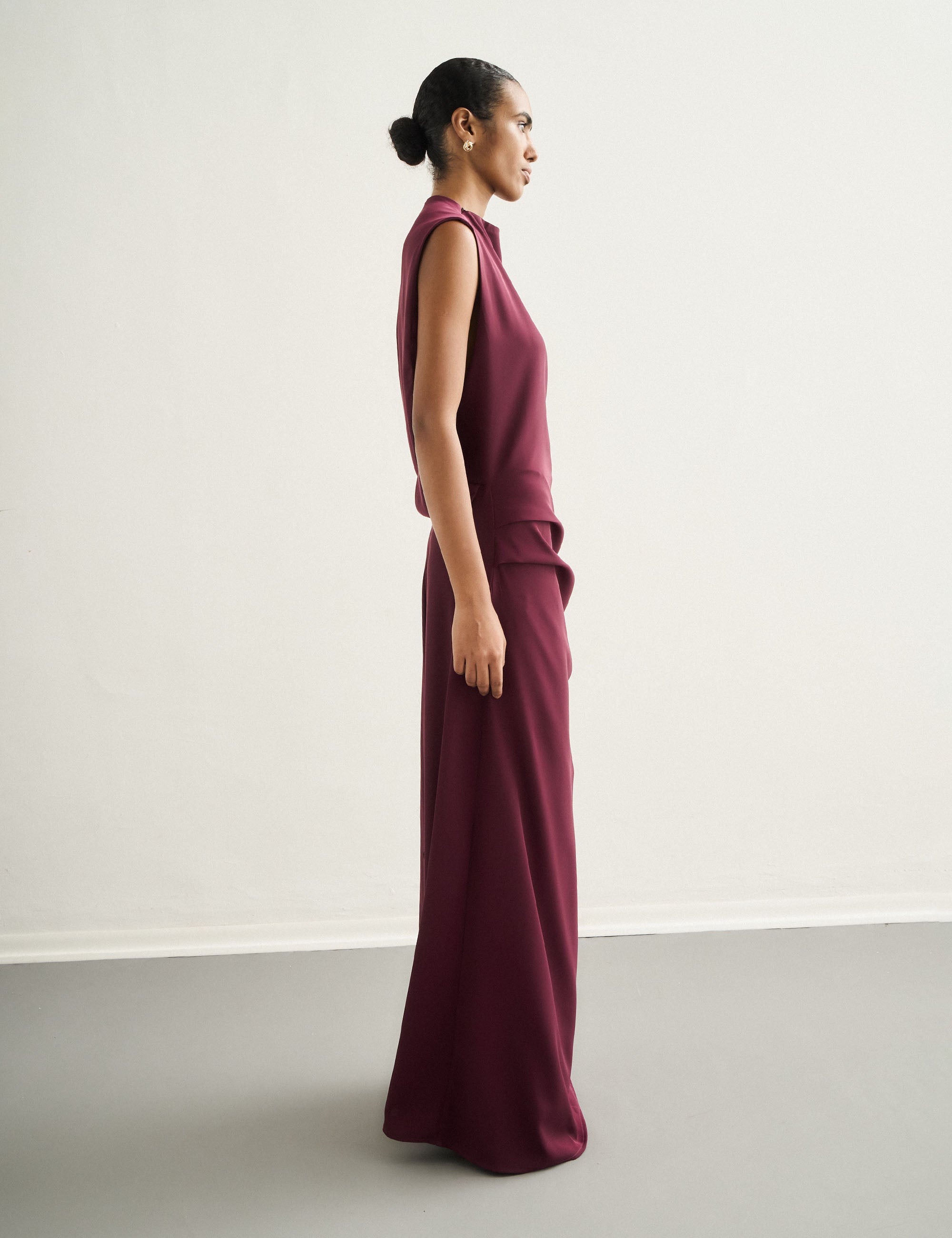 Vestido Lune Alfaiataria Bordeaux
