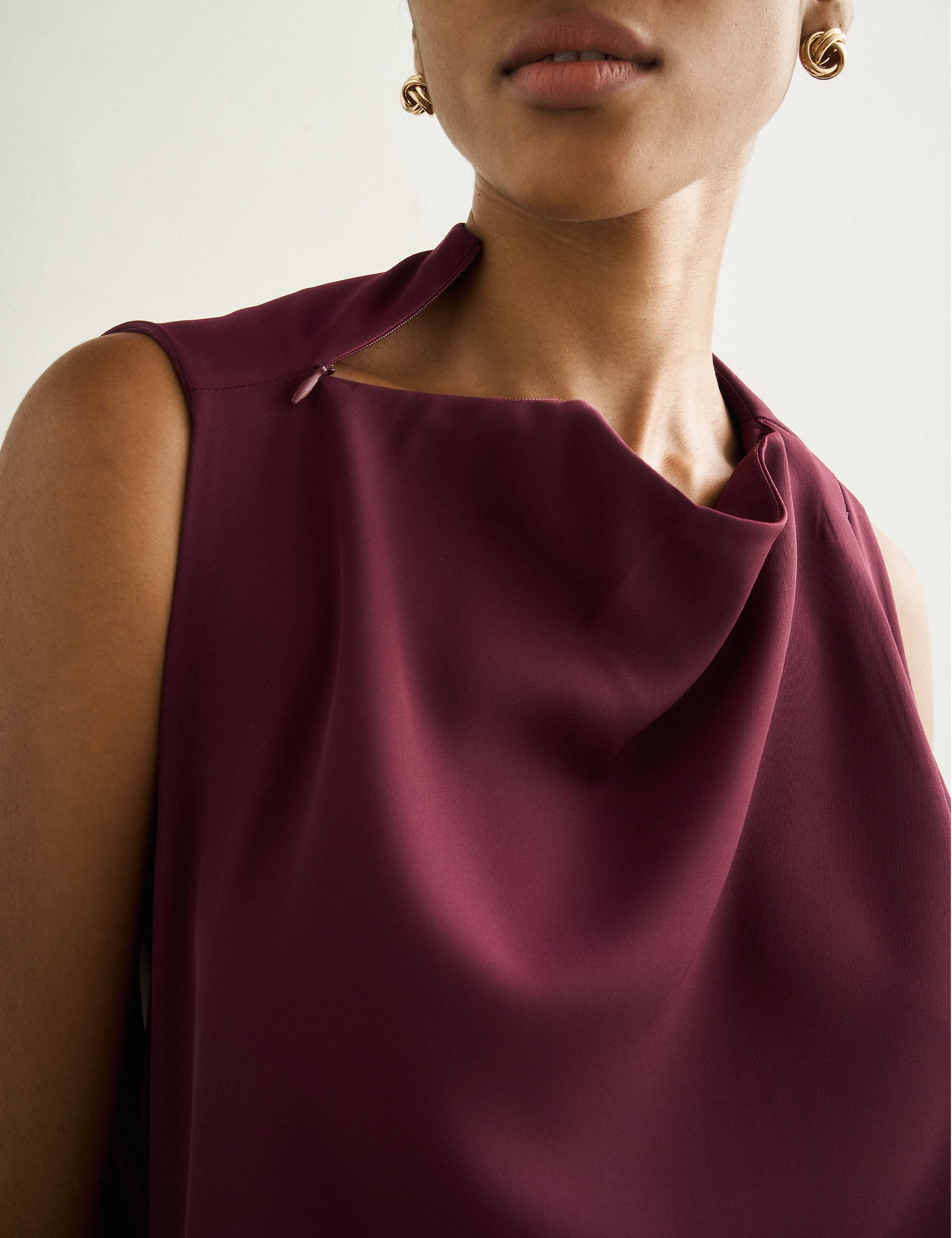 Vestido Lune Alfaiataria Bordeaux