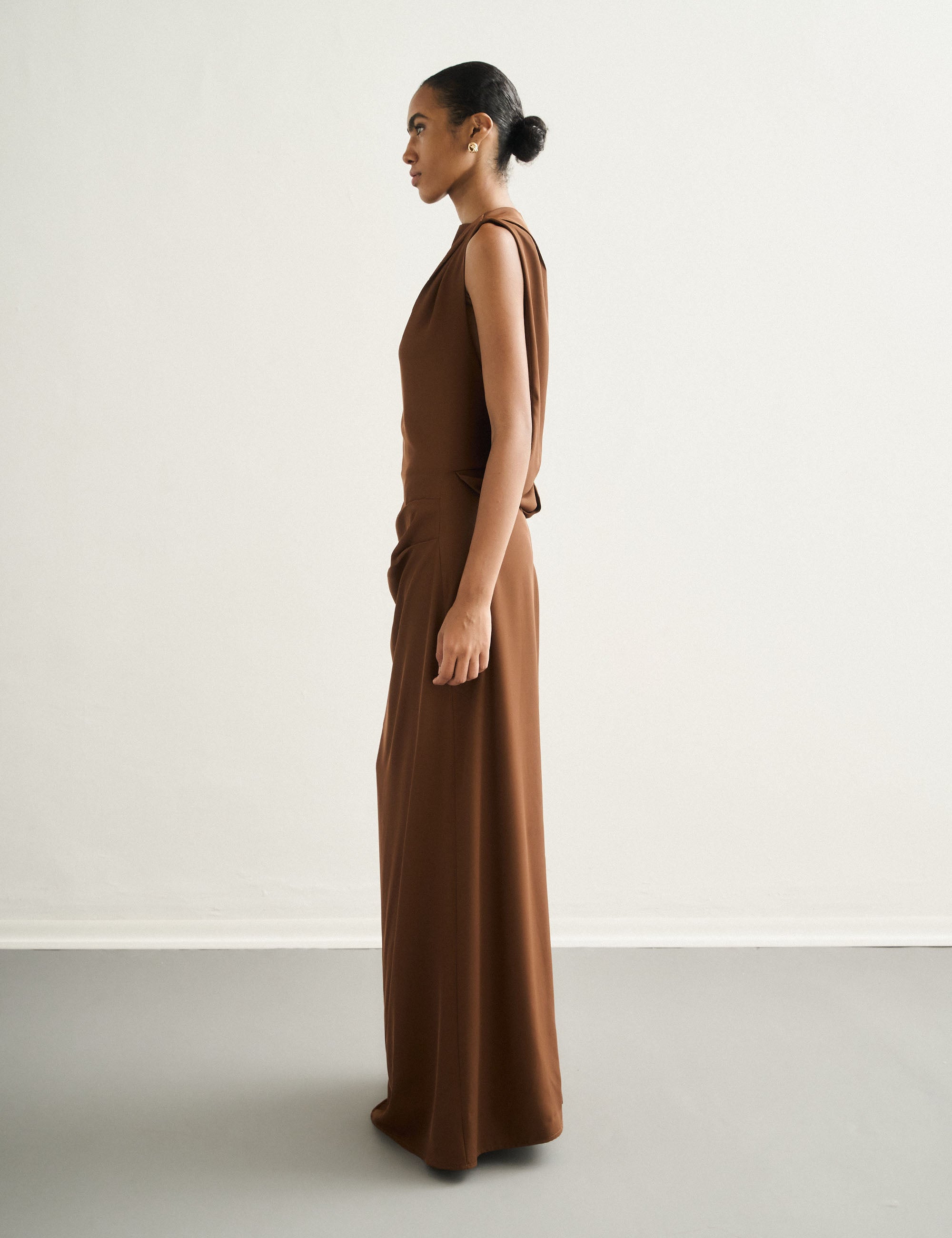 Vestido Lune Alfaiataria Marrom