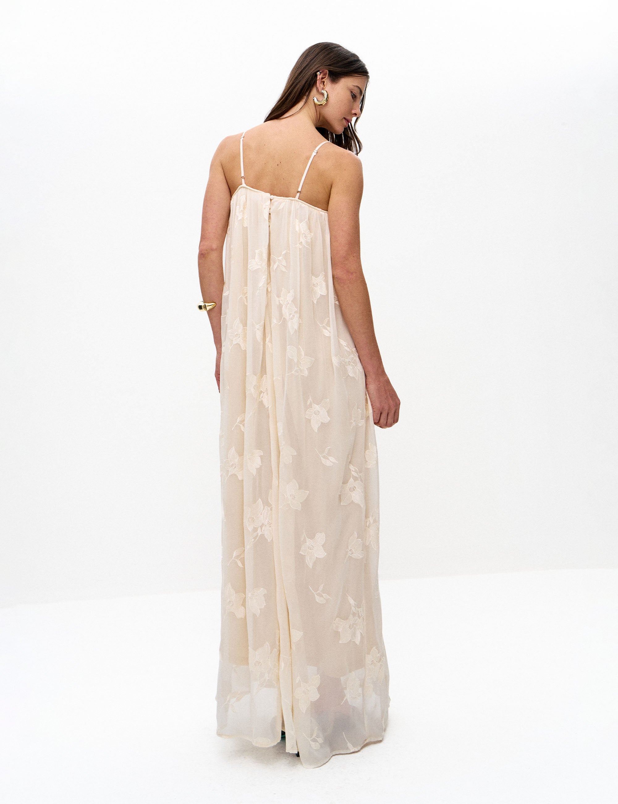 Vestido Lyric Voil Marfim