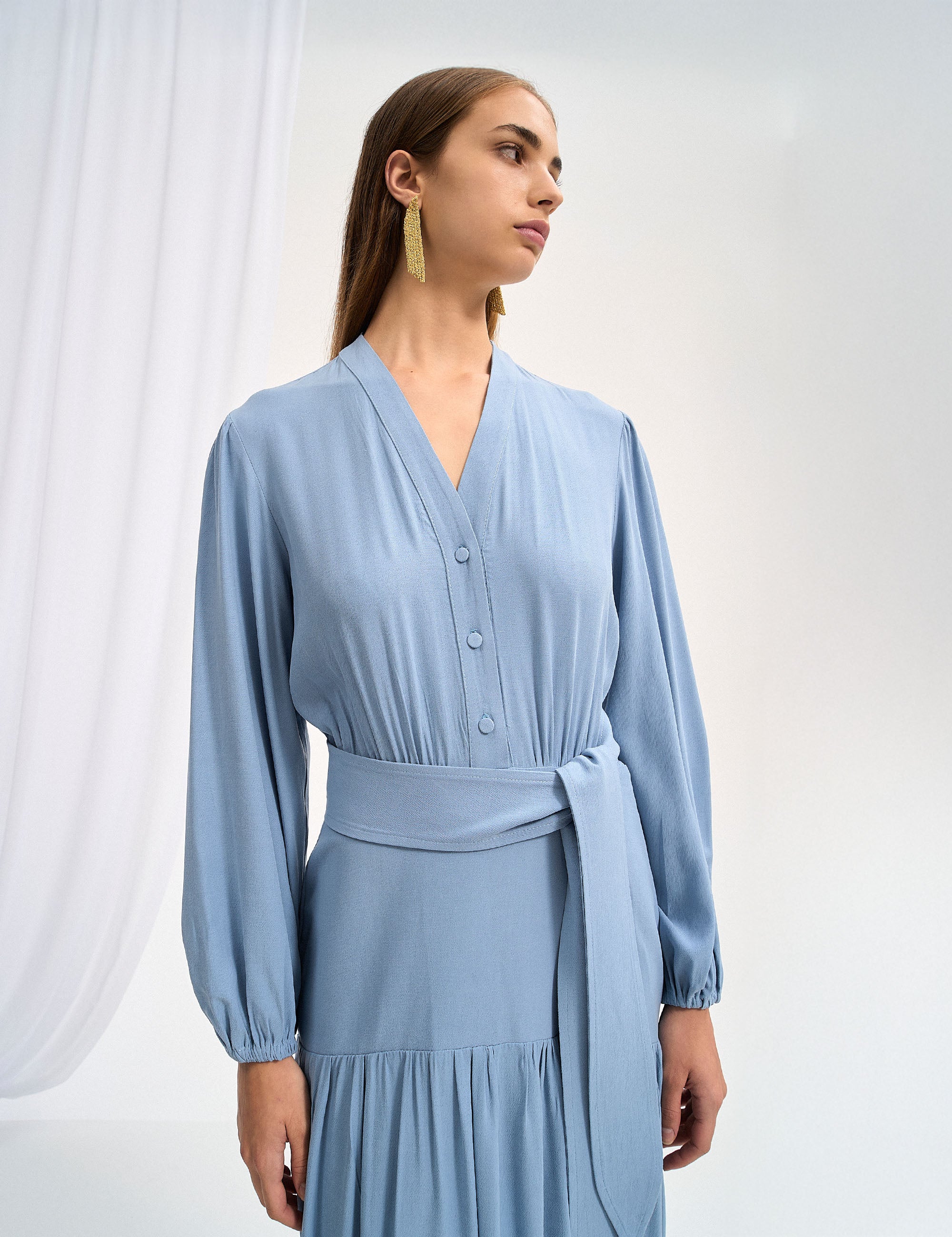 Vestido Maitê Liocel Azul Celeste