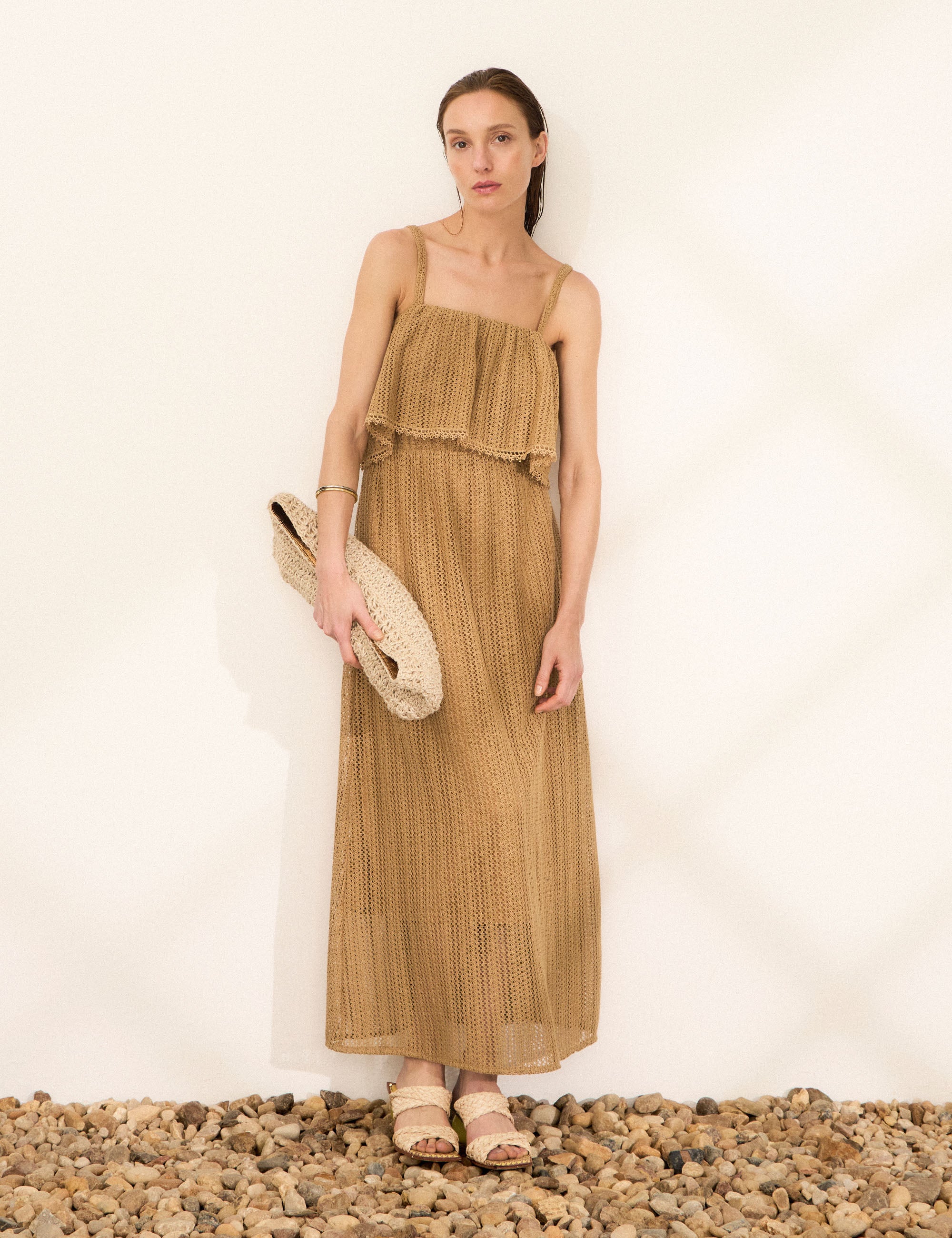 Vestido Malta Renda Bege