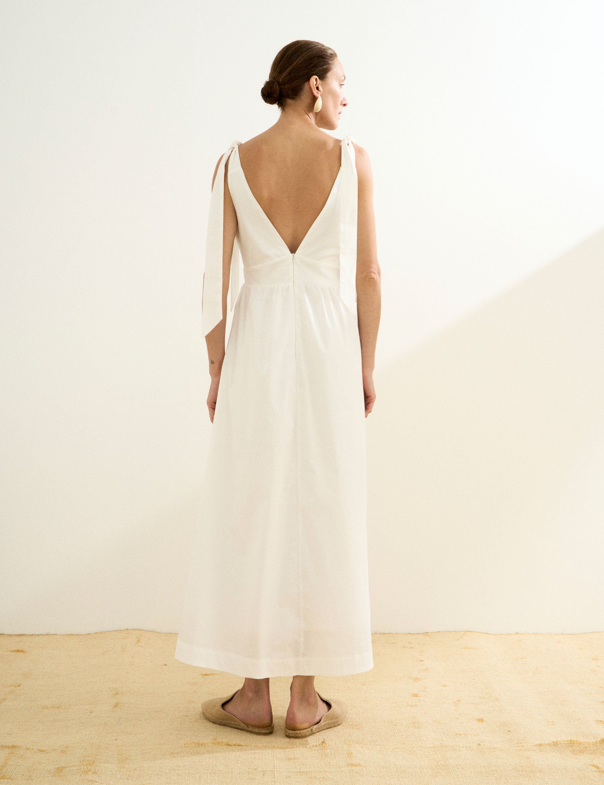 Vestido Marilia Tricoline Off White