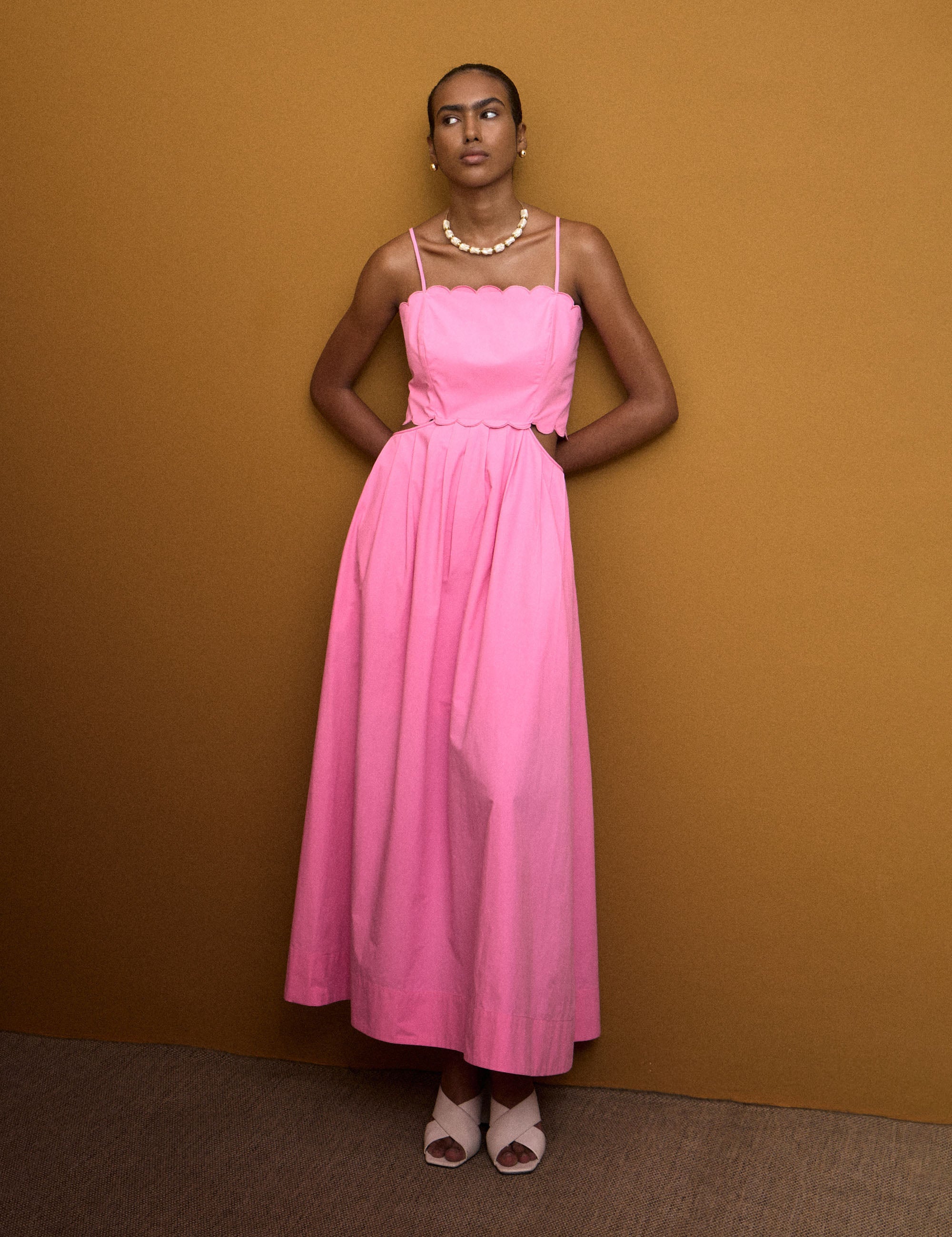 Vestido Miranda Tricoline Rosa