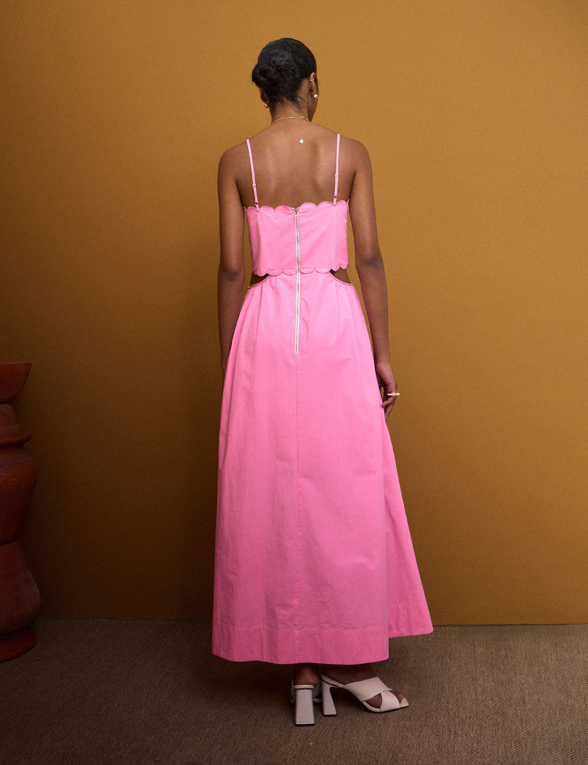 Vestido Miranda Tricoline Rosa