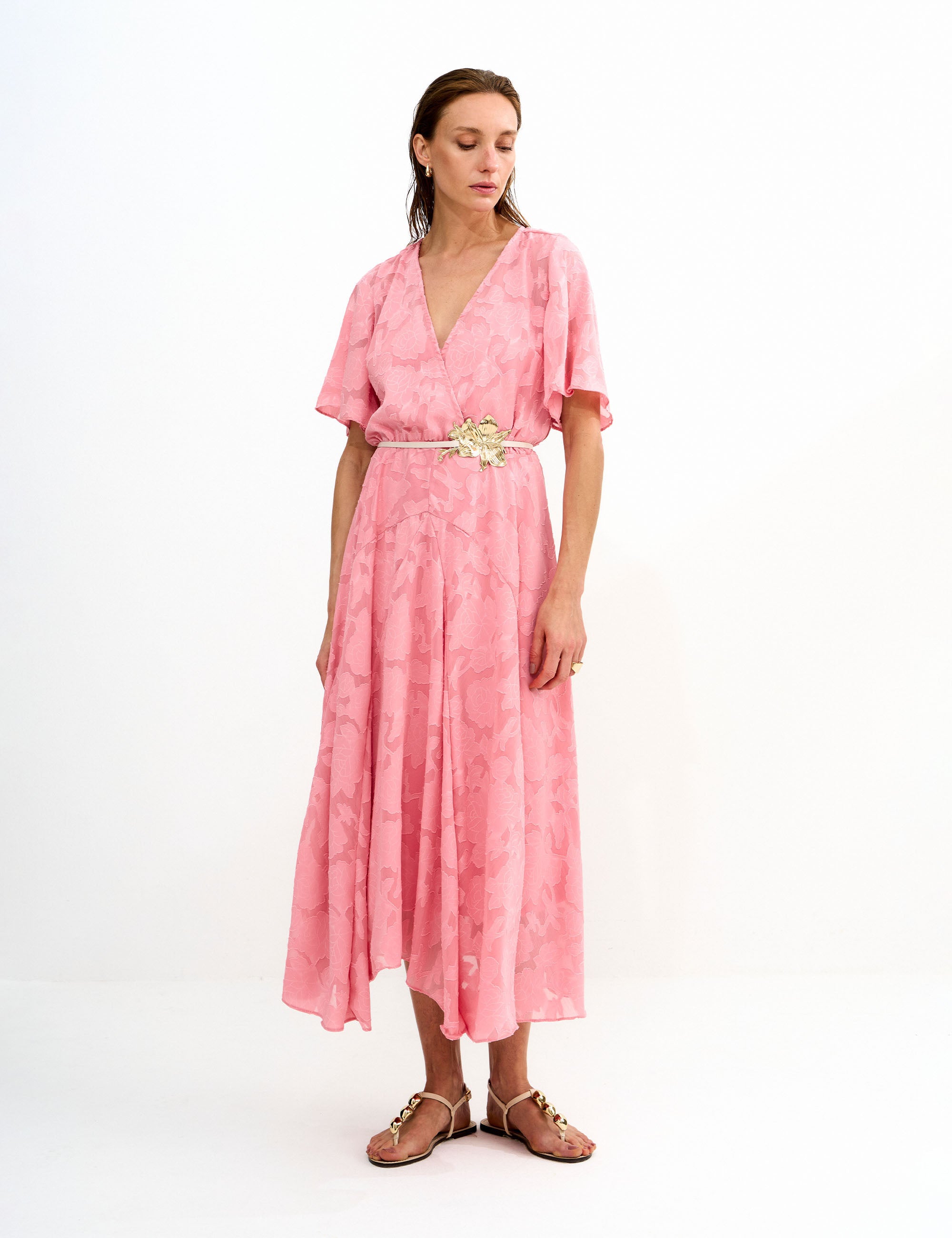 Vestido Nila Chifon Rosa