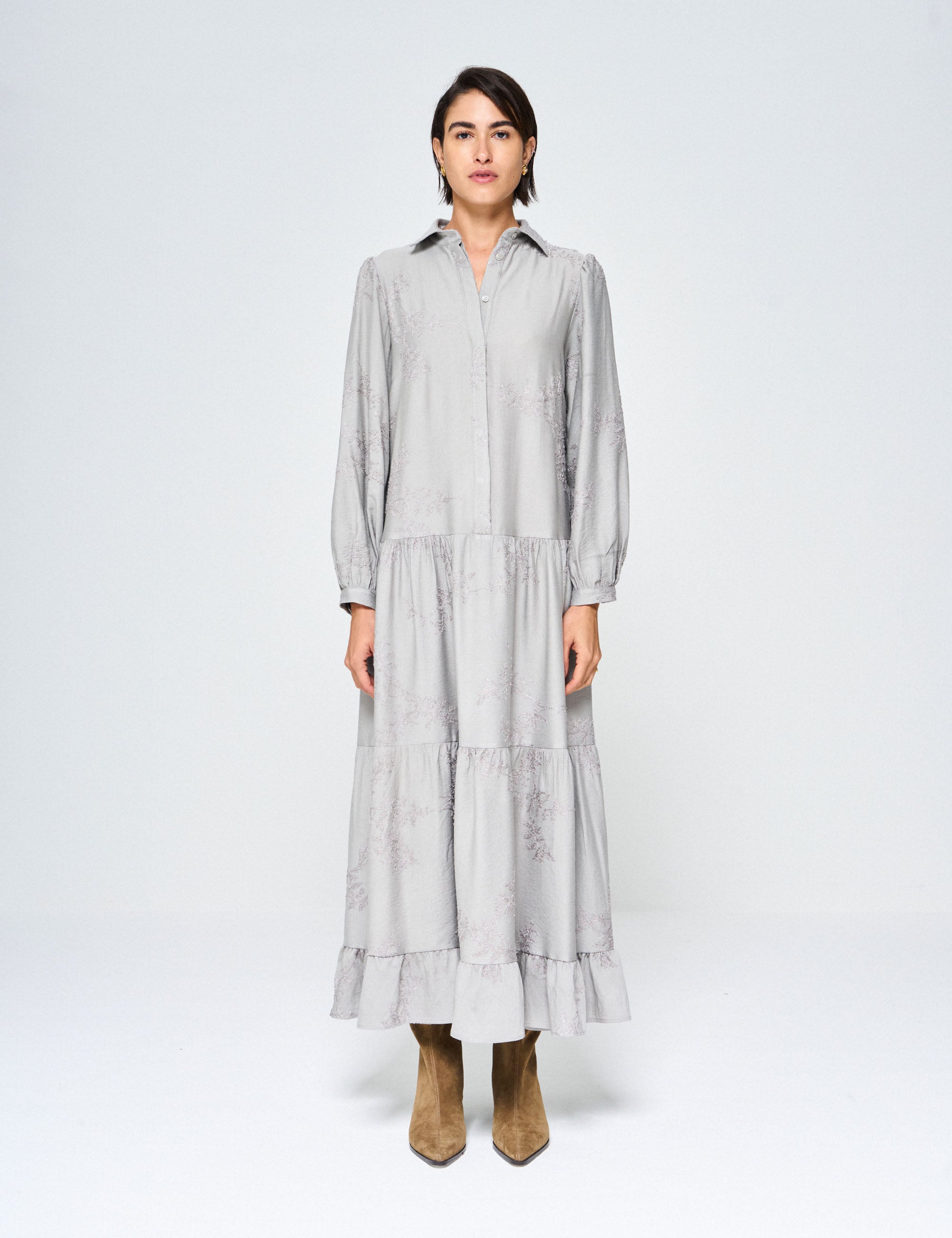 Vestido Sunset Viscose Cinza