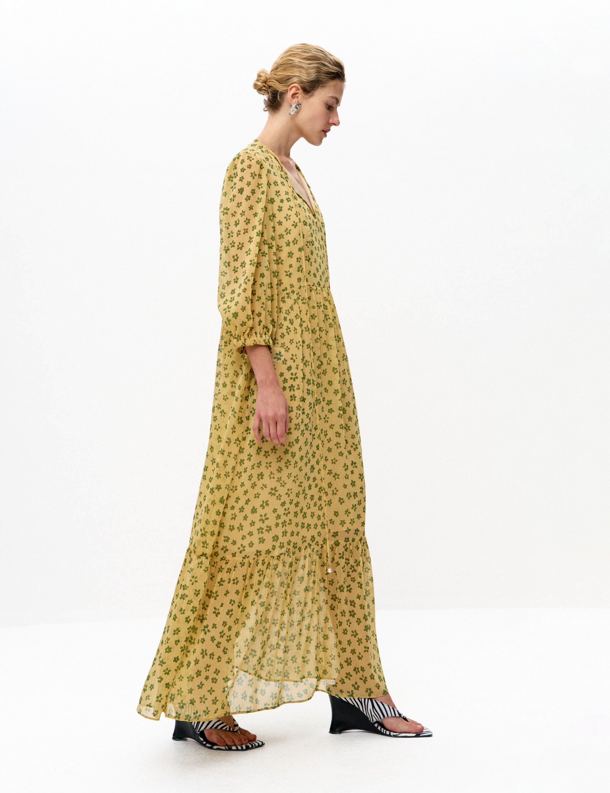 Vestido Verbena Chifon Verde