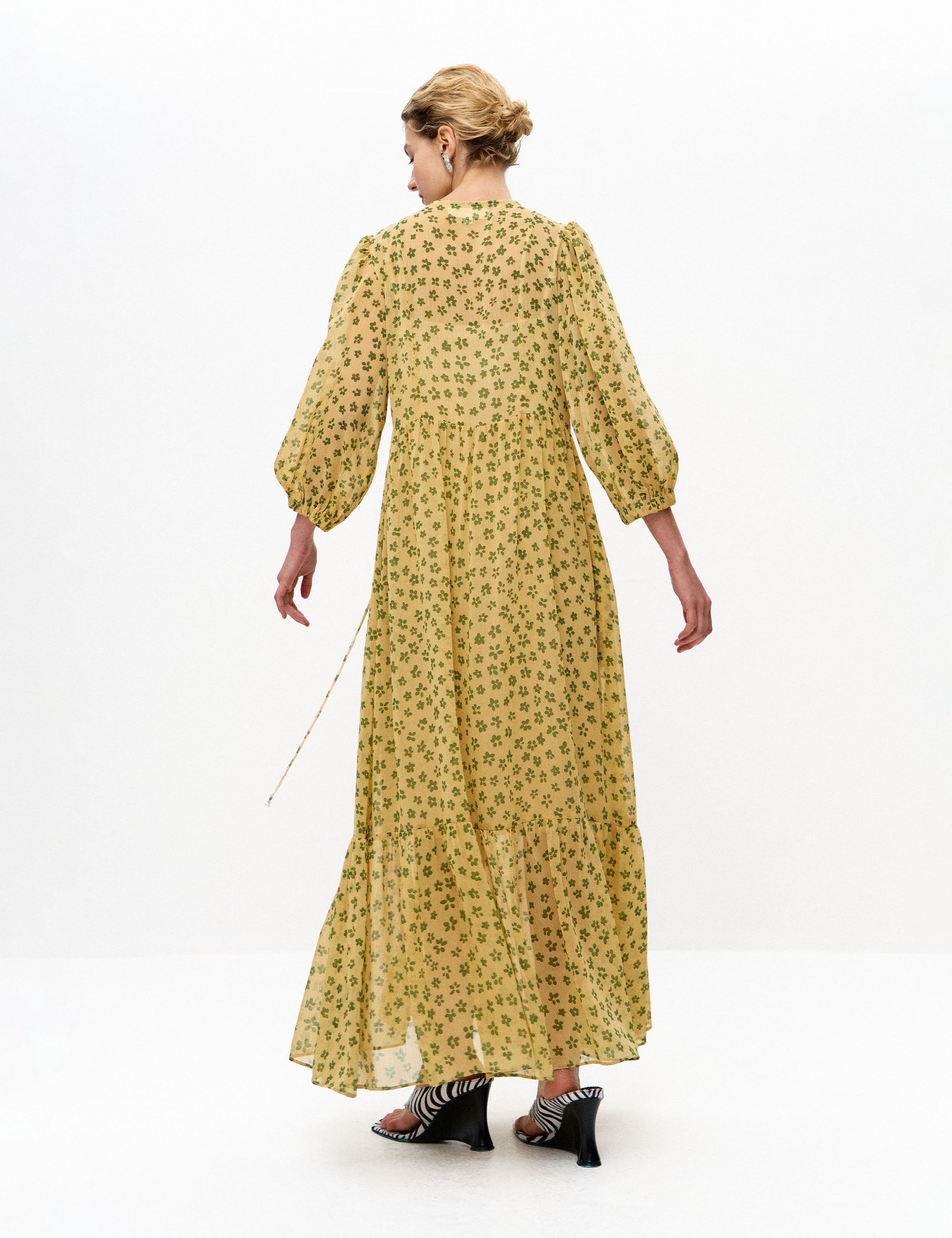 Vestido Verbena Chifon Verde