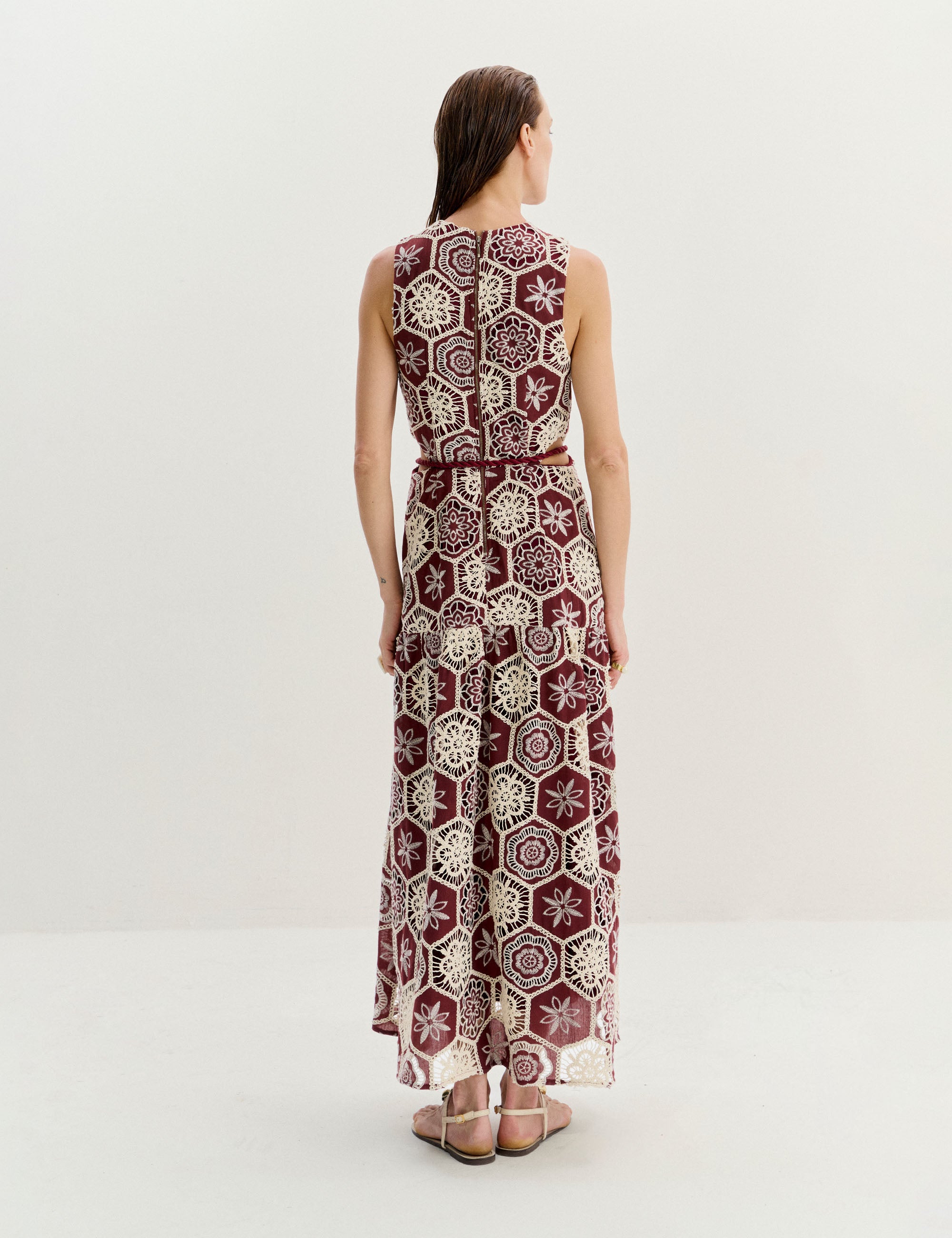 Vestido Vittoria Algodão Pinhão